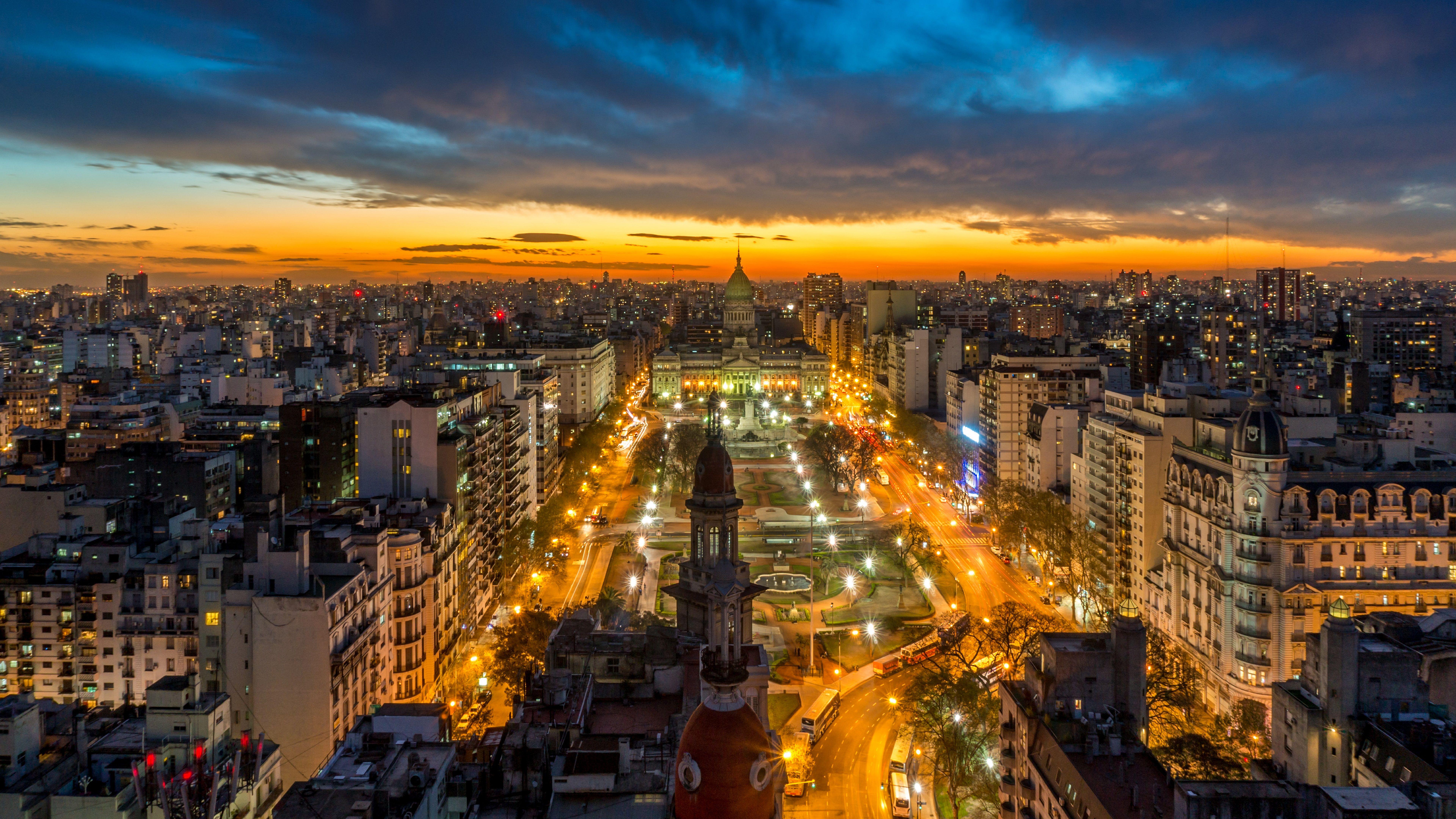 7680x4320 Thành phố Buenos Aires ở Argentina, Nam Mỹ Hình nền 8K