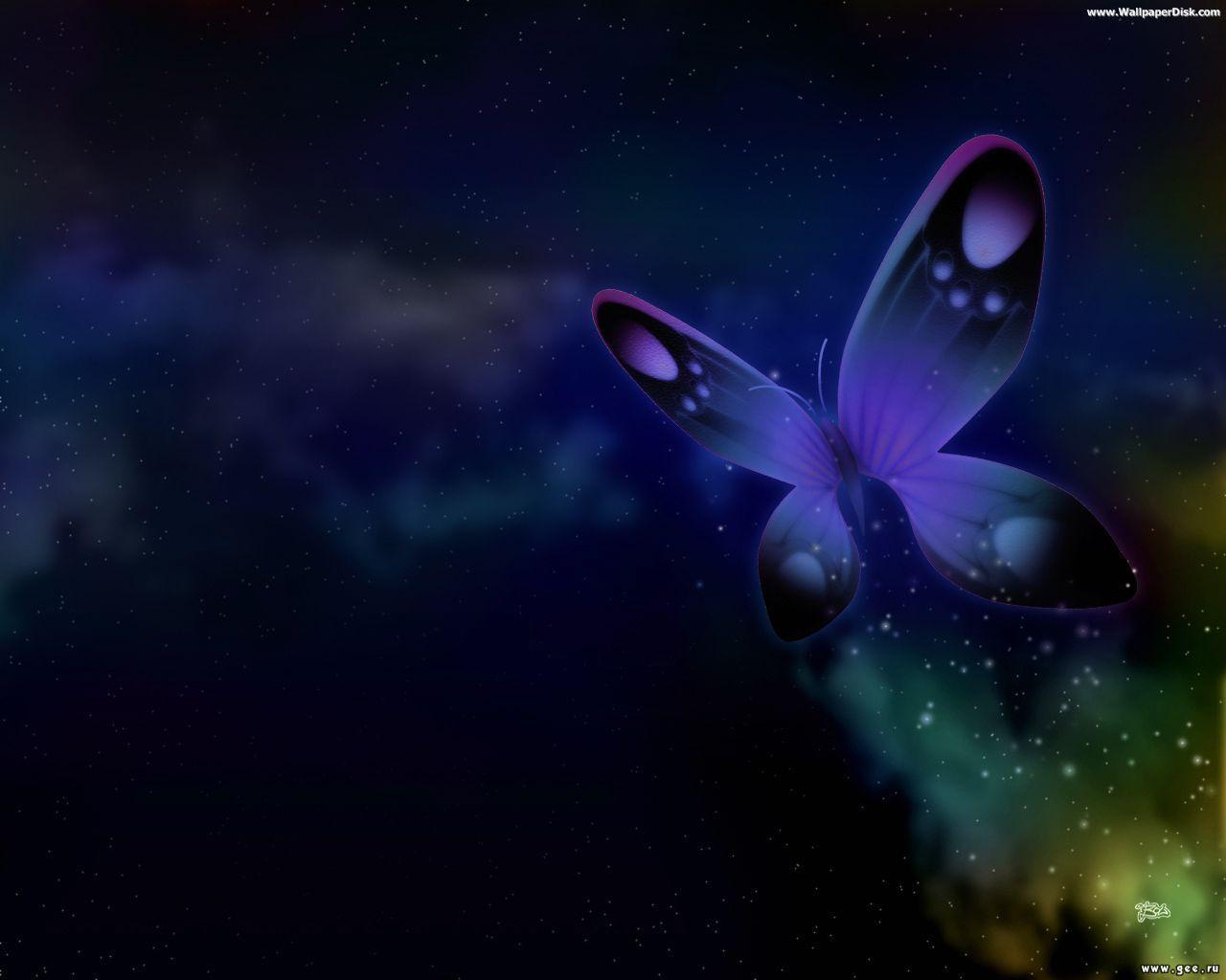 1280x1024 3D Butterfly Wallpaper