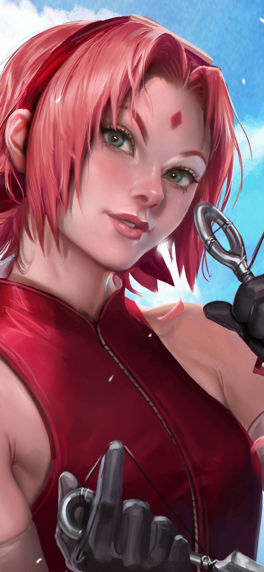 887x1920 Sakura haruno Wallpaper