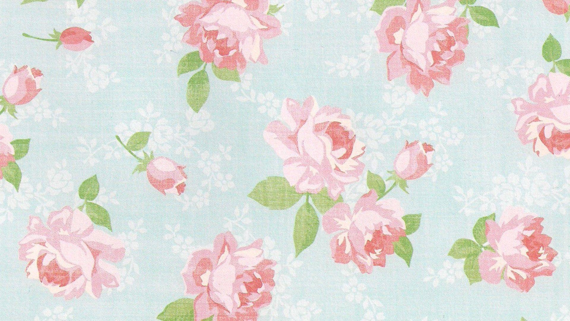1920x1080 Vintage Floral Desktop Background