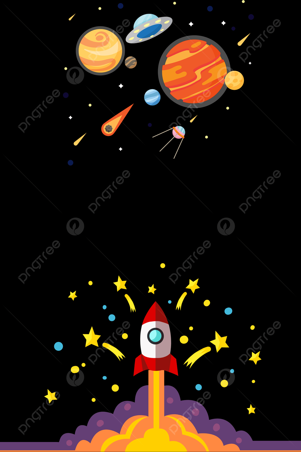 1200x1799 Flat Space Rocket Background Wallpaper