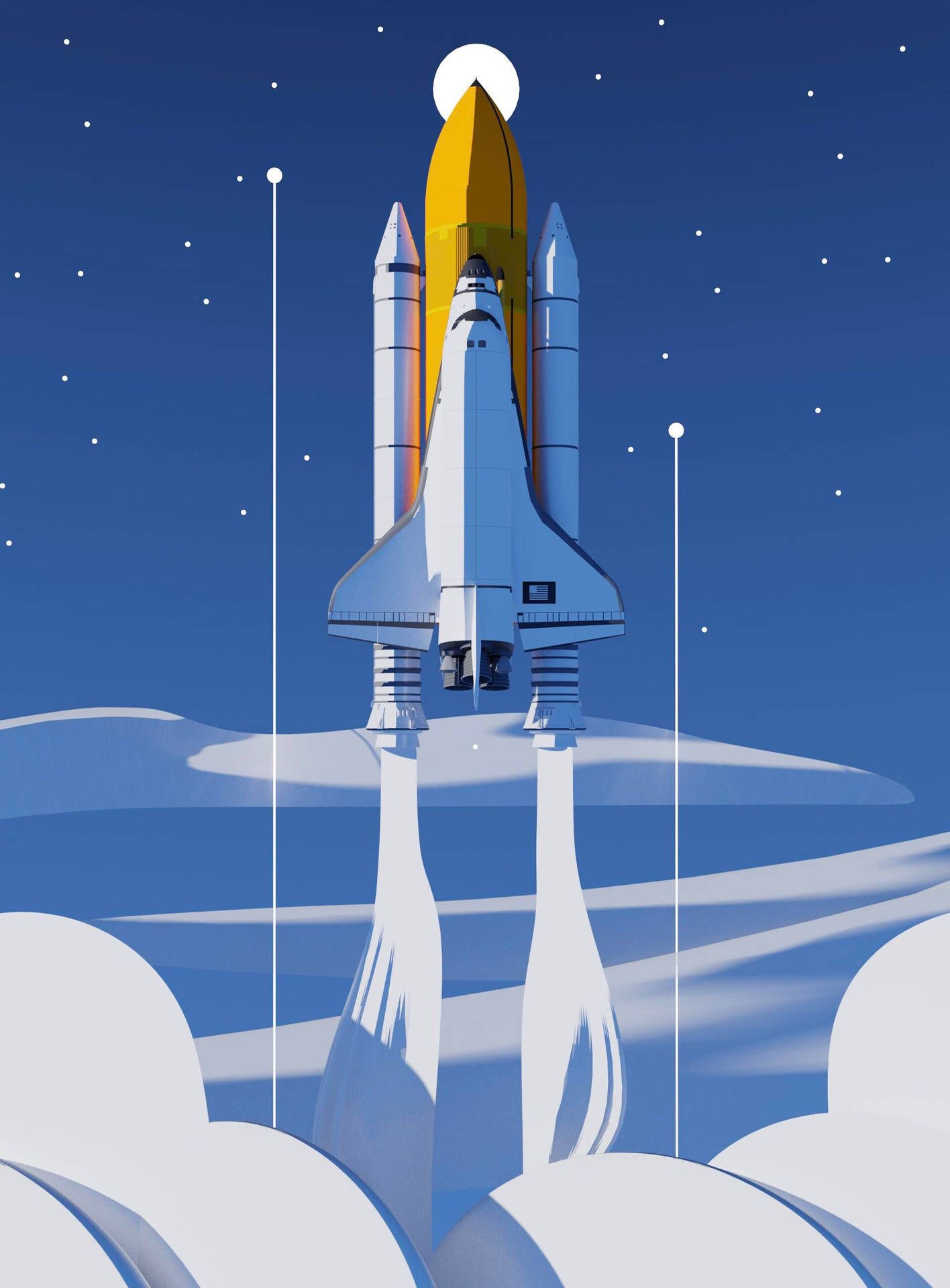 1416x1920 Rocket Wallpaper