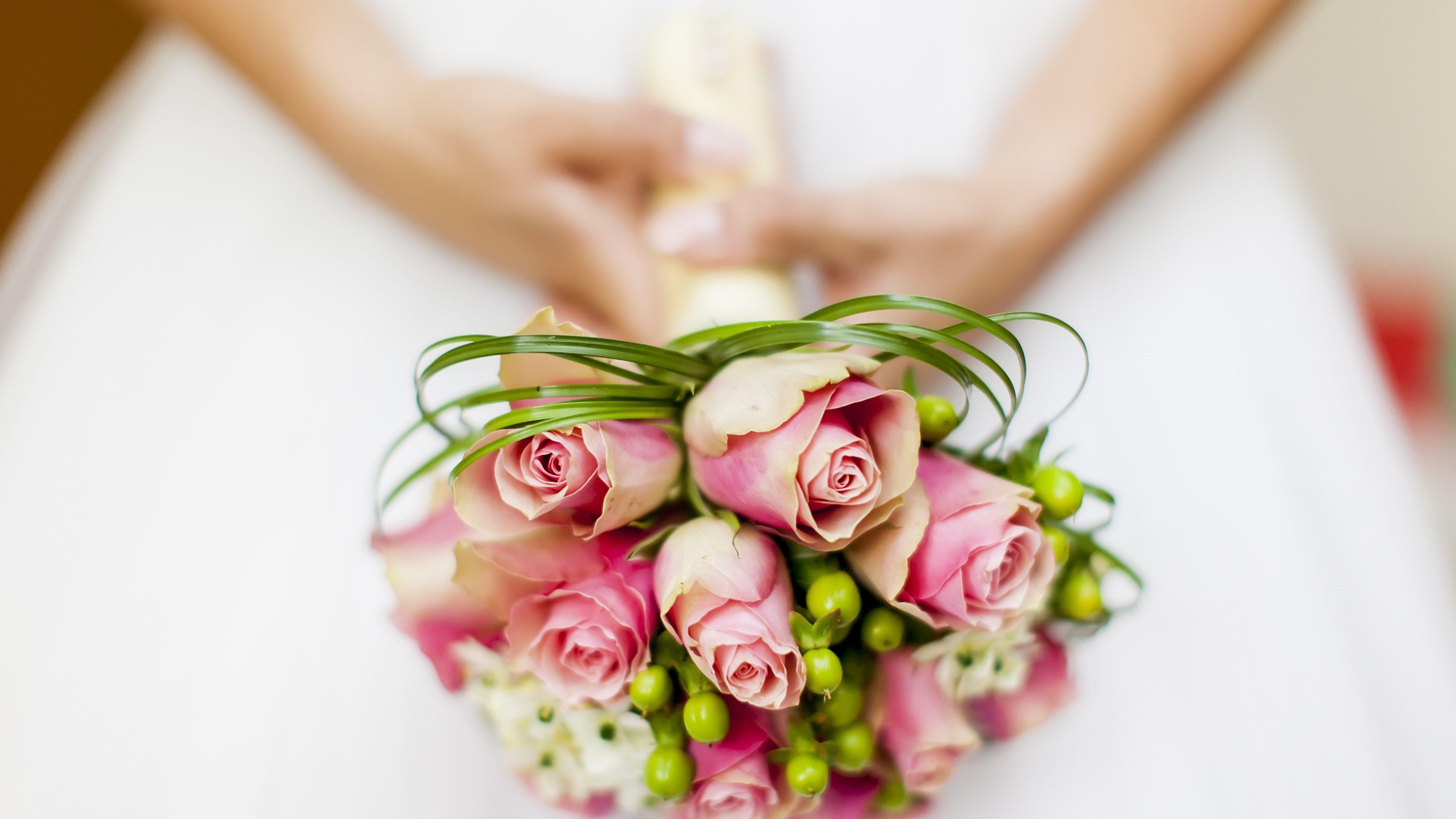 5120x2880 Wallpaper Wedding Flowers, Wedding Bouquet, Bride, HD, 4K