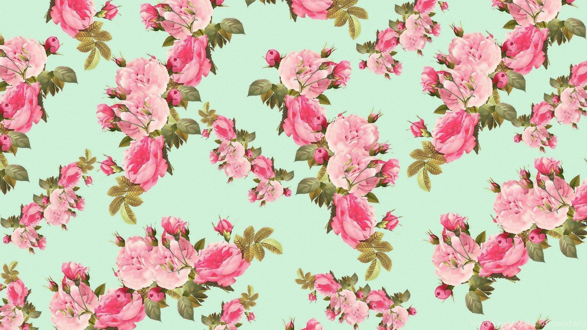 1920x1080 Vintage Floral Roses Wallpaper Free Public