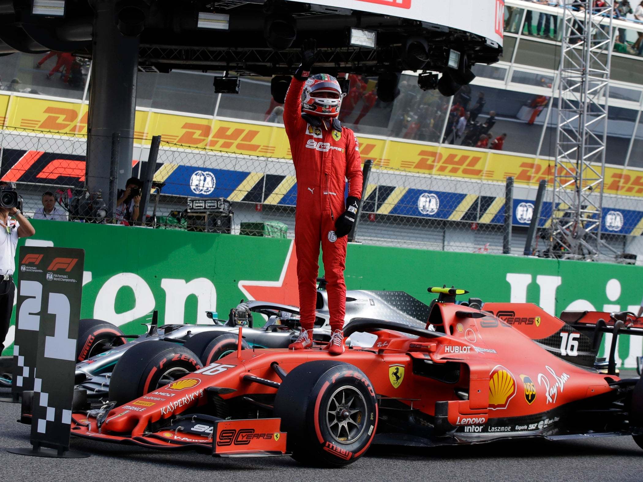 2100x1575 Charles Leclerc takes pole position