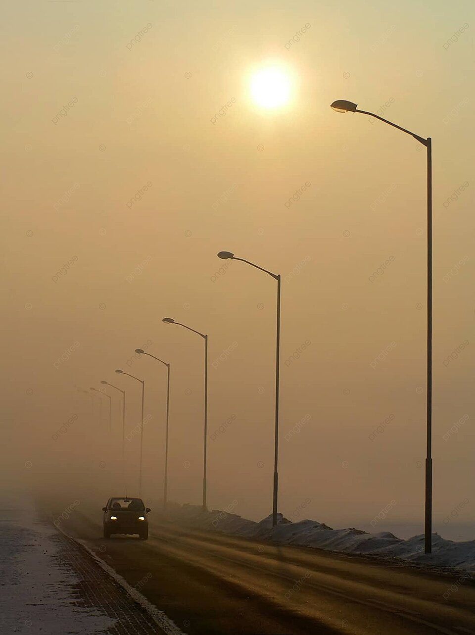 960x1283 Street Lamps In The Fog Uncanny Poland