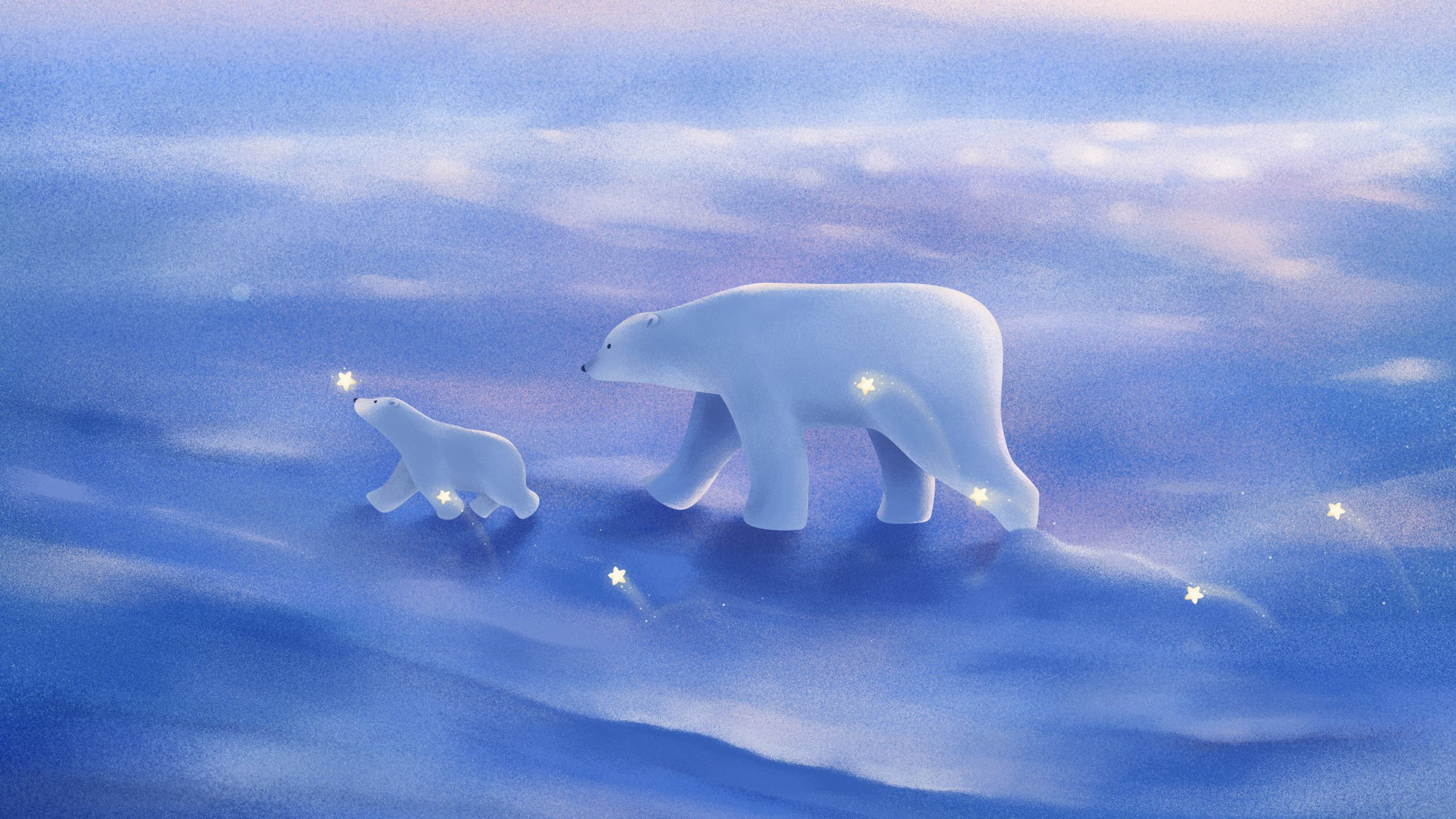 2560x1440 Animal Polar Bear HD Wallpaper