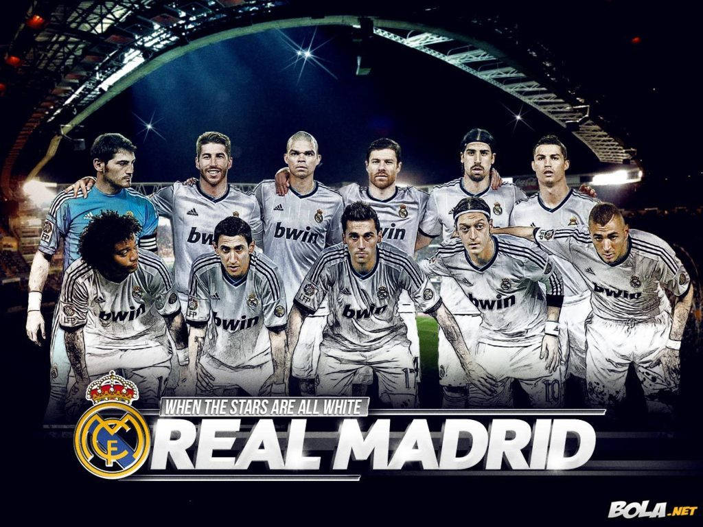 1024x768 Real Madrid Football Players Wallpaper
