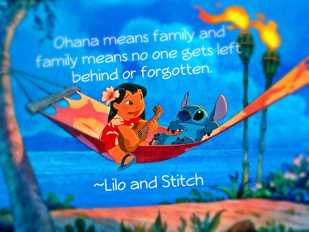 1024x768 Lilo And Stitch Ohana Quote (image in Collection)