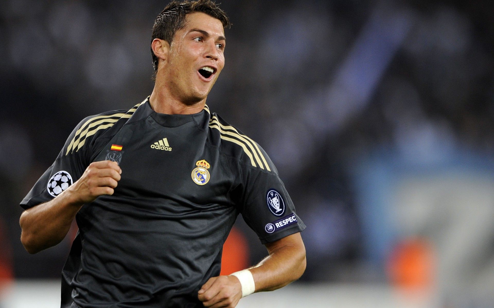 1920x1200 Cristiano Ronaldo black Real Madrid