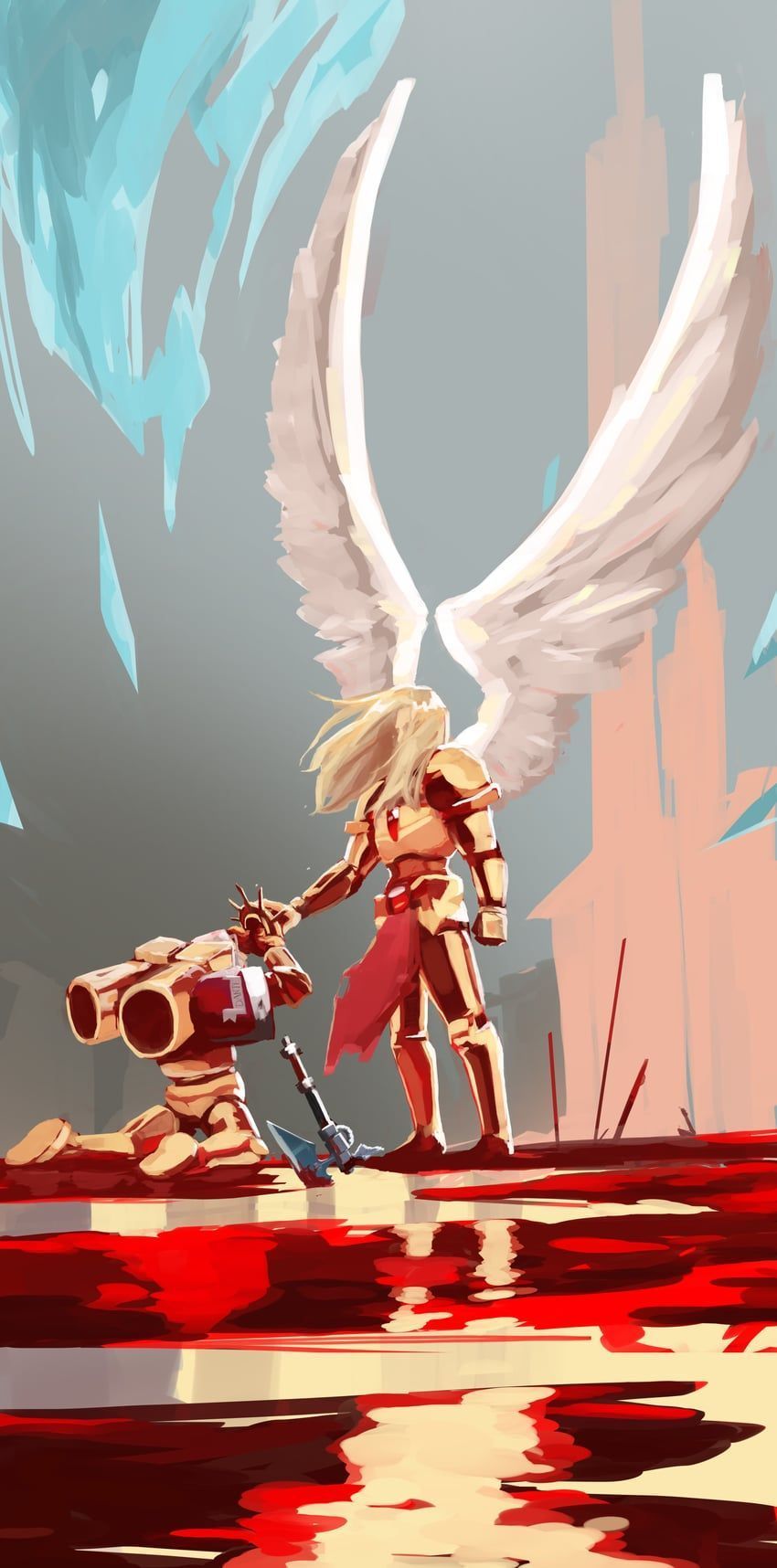 850x1716 adeptus astartes, sanguinius, and dante