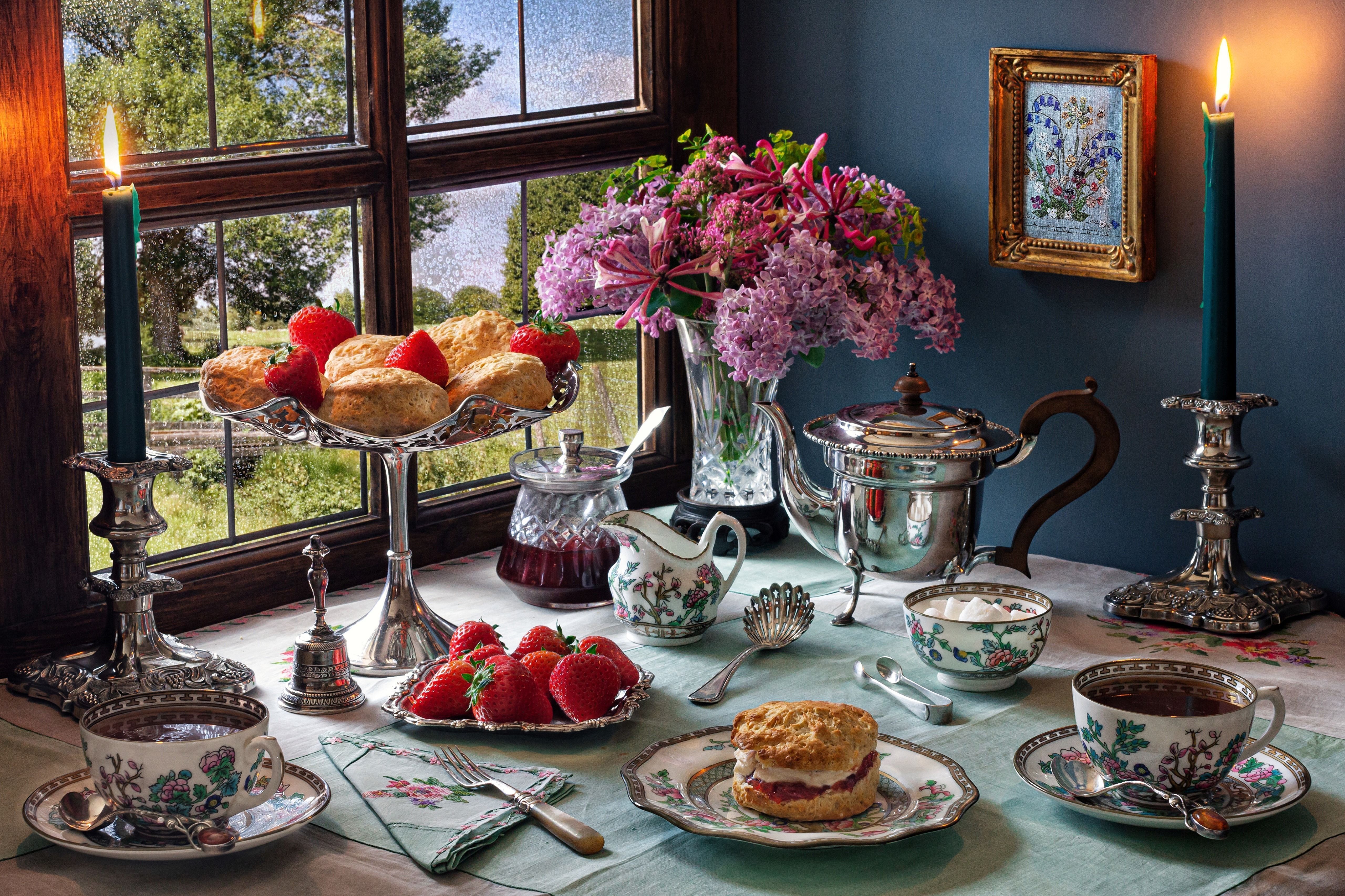 5120x3413 Desktop Wallpaper Tea Buns Syringa