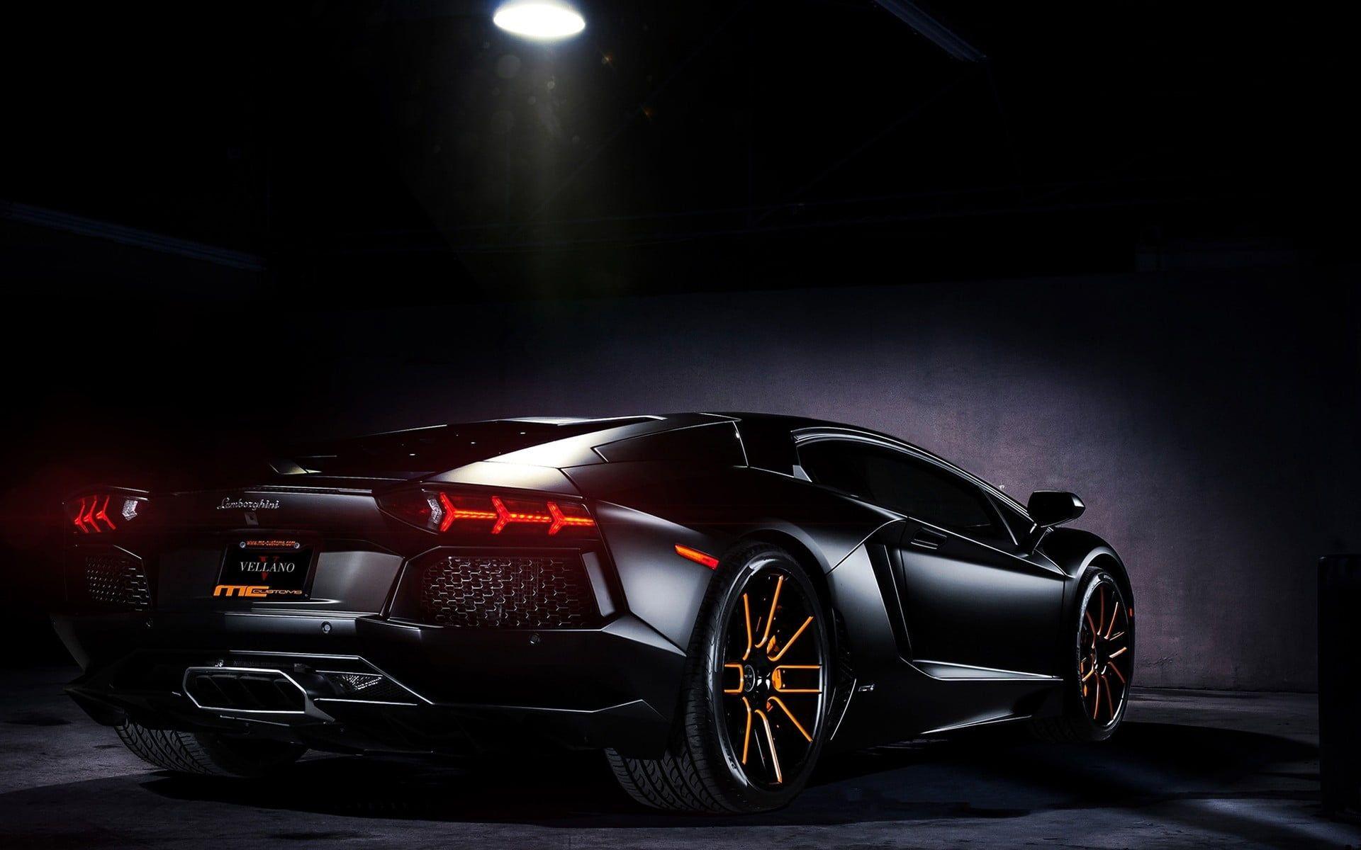 1920x1200 Black sports car wallpaper, car, Lamborghini, dark HD