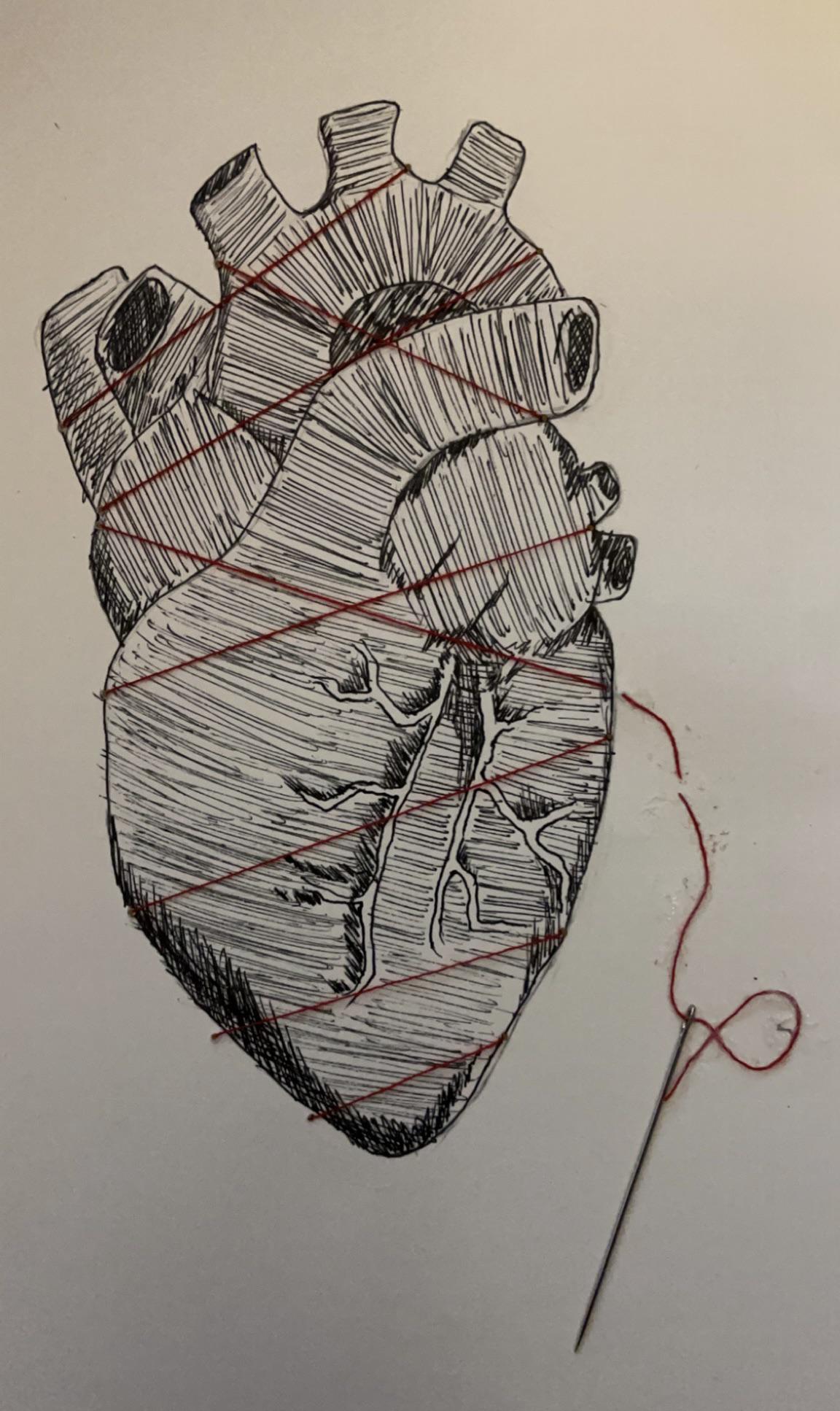 1152x1934 Me, ink & string, 2021