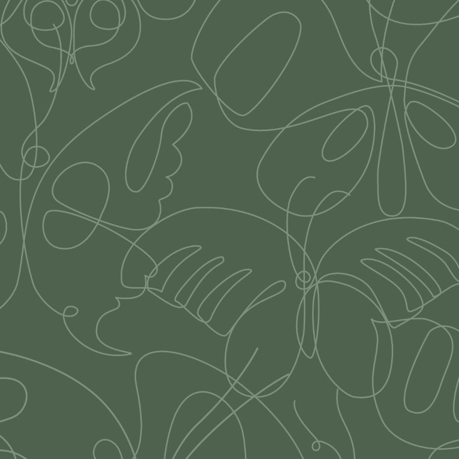 900x900 Dark Green Butterfly Wallpaper and Stick