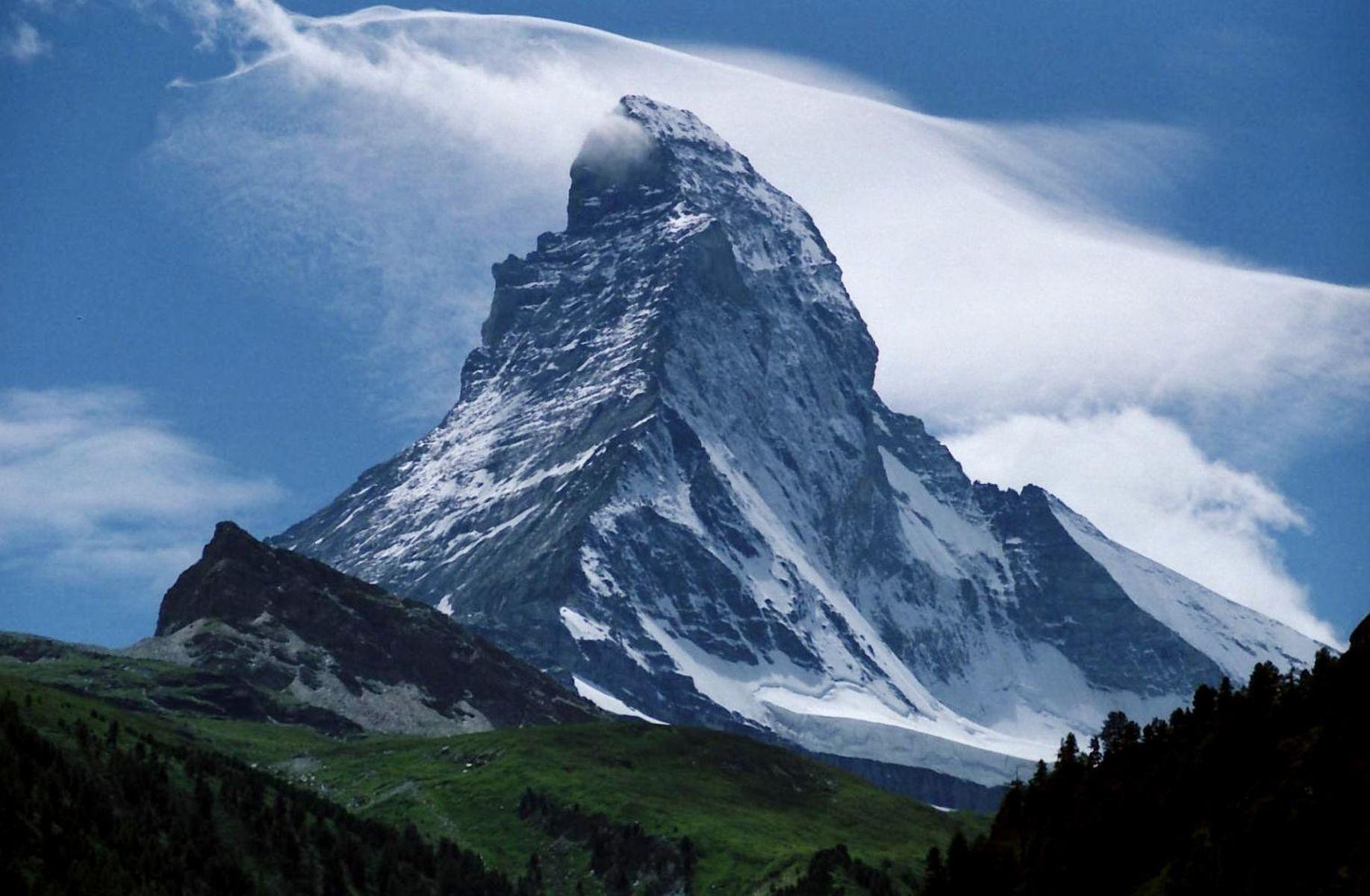 1835x1200 Mountain: Fun Matterhorn Mountain Nature Field Cool Japanese