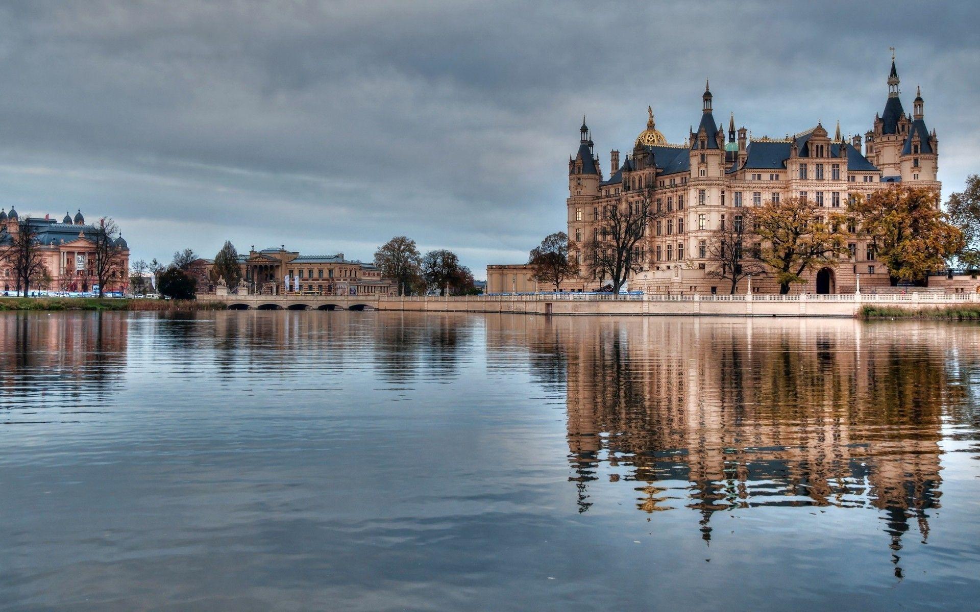 1920x1200 water, Sky, Clouds, Hamburg, Germany, Castle, Reflection Wallpaper HD / Desktop and Mobile Background