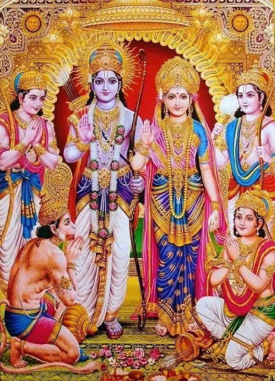 941x1300 lord krishna and monkey god is Hanuman