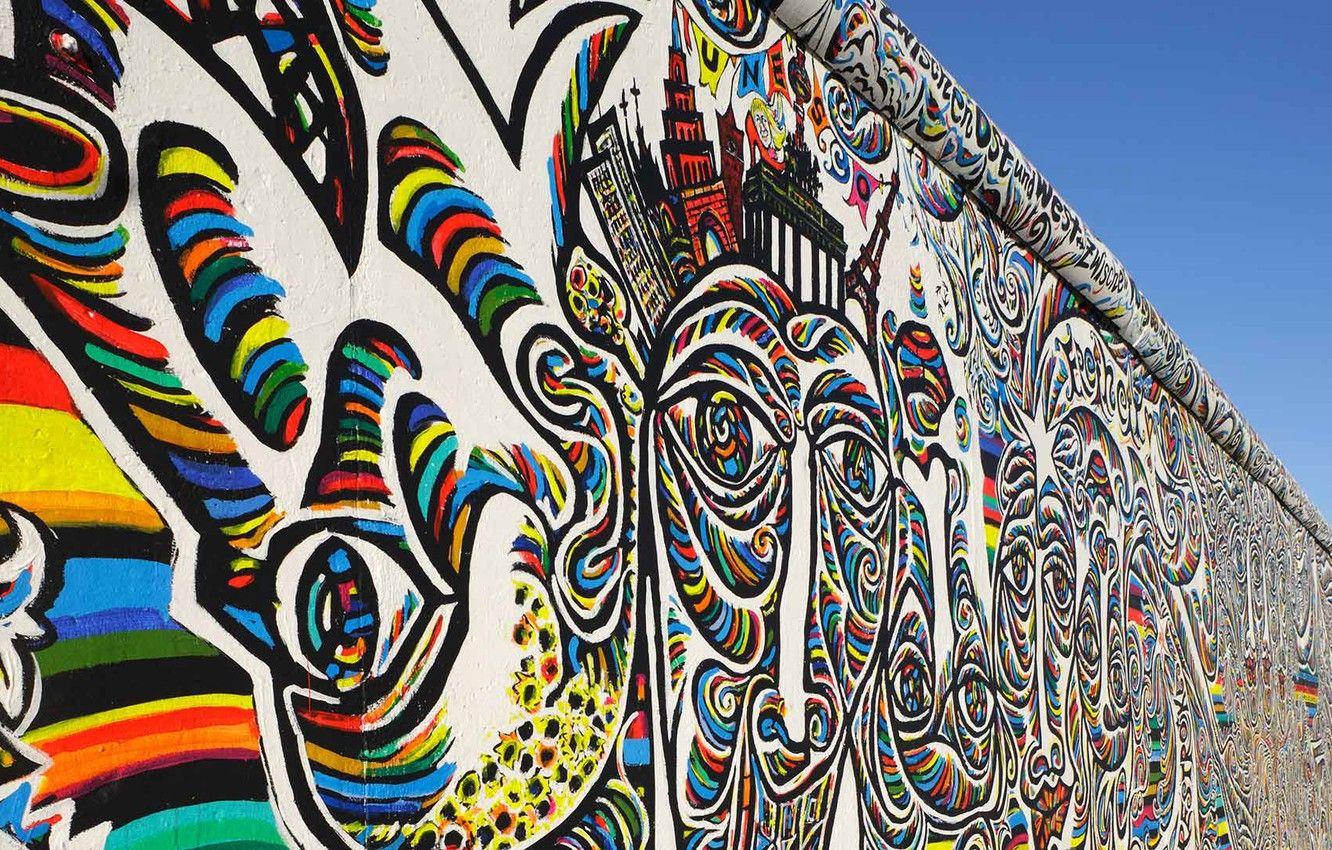 1332x850 Wallpaper pattern, paint, figure, Germany, Berlin