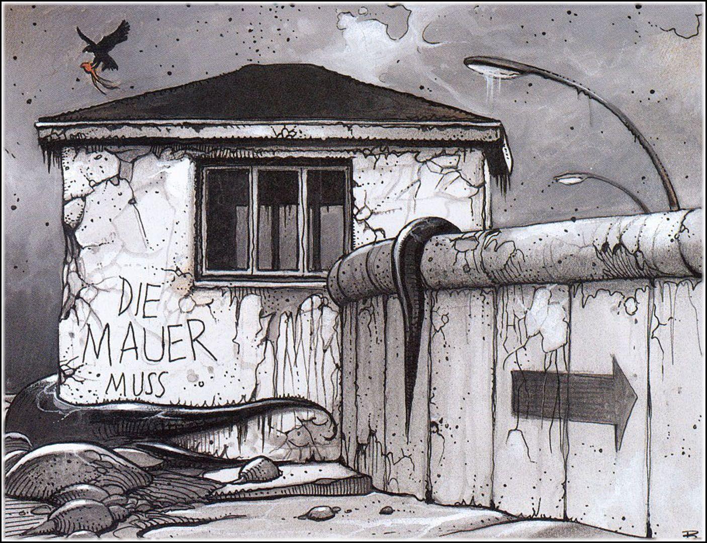 1406x1080 Free download Berlin Wall A illustration enki bilal art