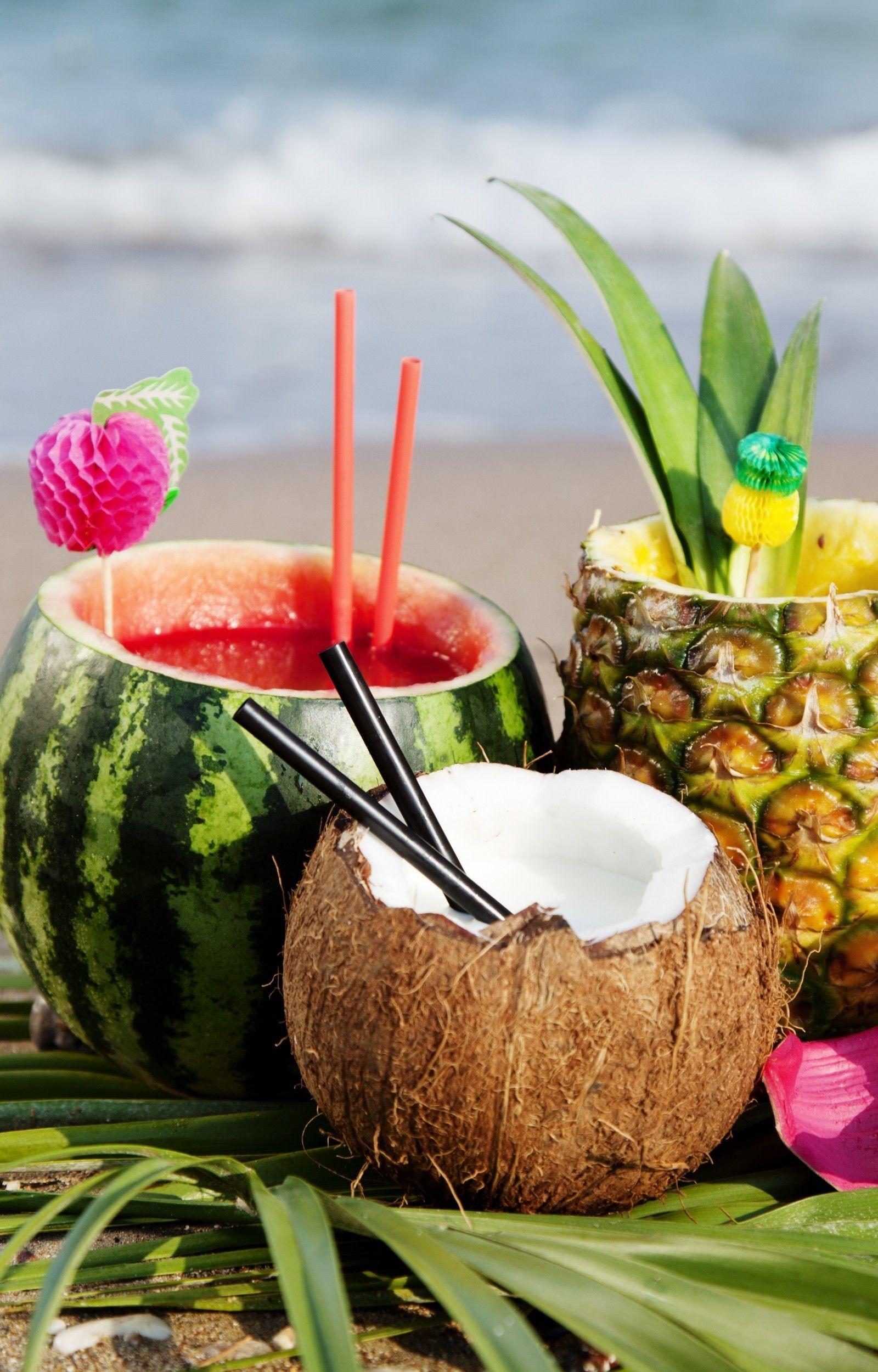 1600x2500 Download 1600x2500 Cocktail, Watermelon, Pineapple, Beach