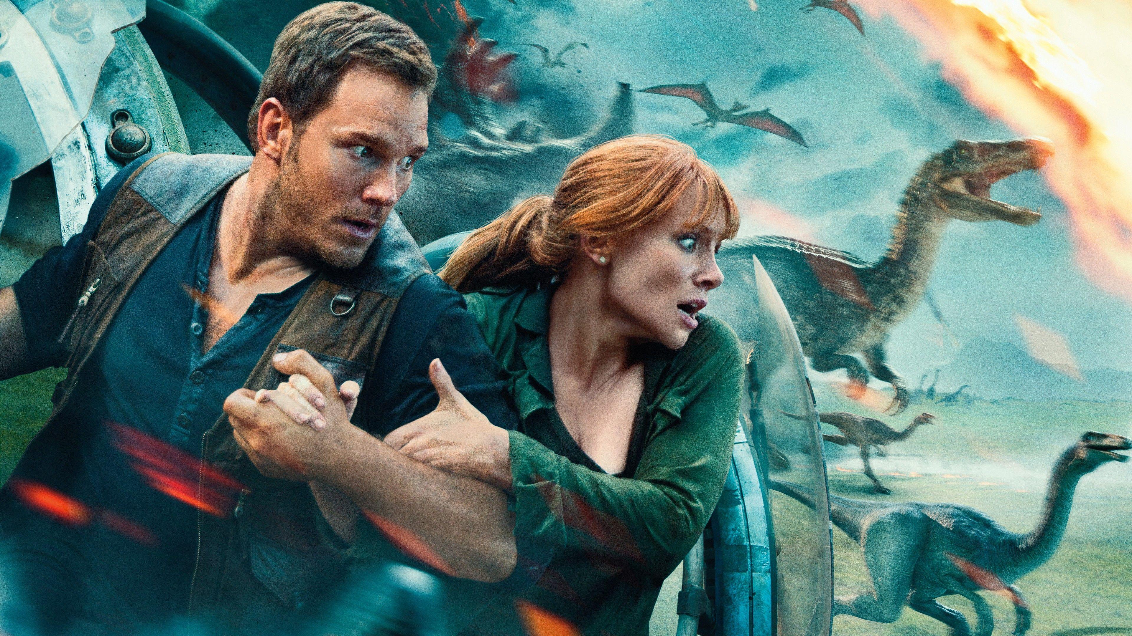 3840x2160 Wallpaper Jurassic World: Fallen Kingdom, Chris Pratt, Bryce