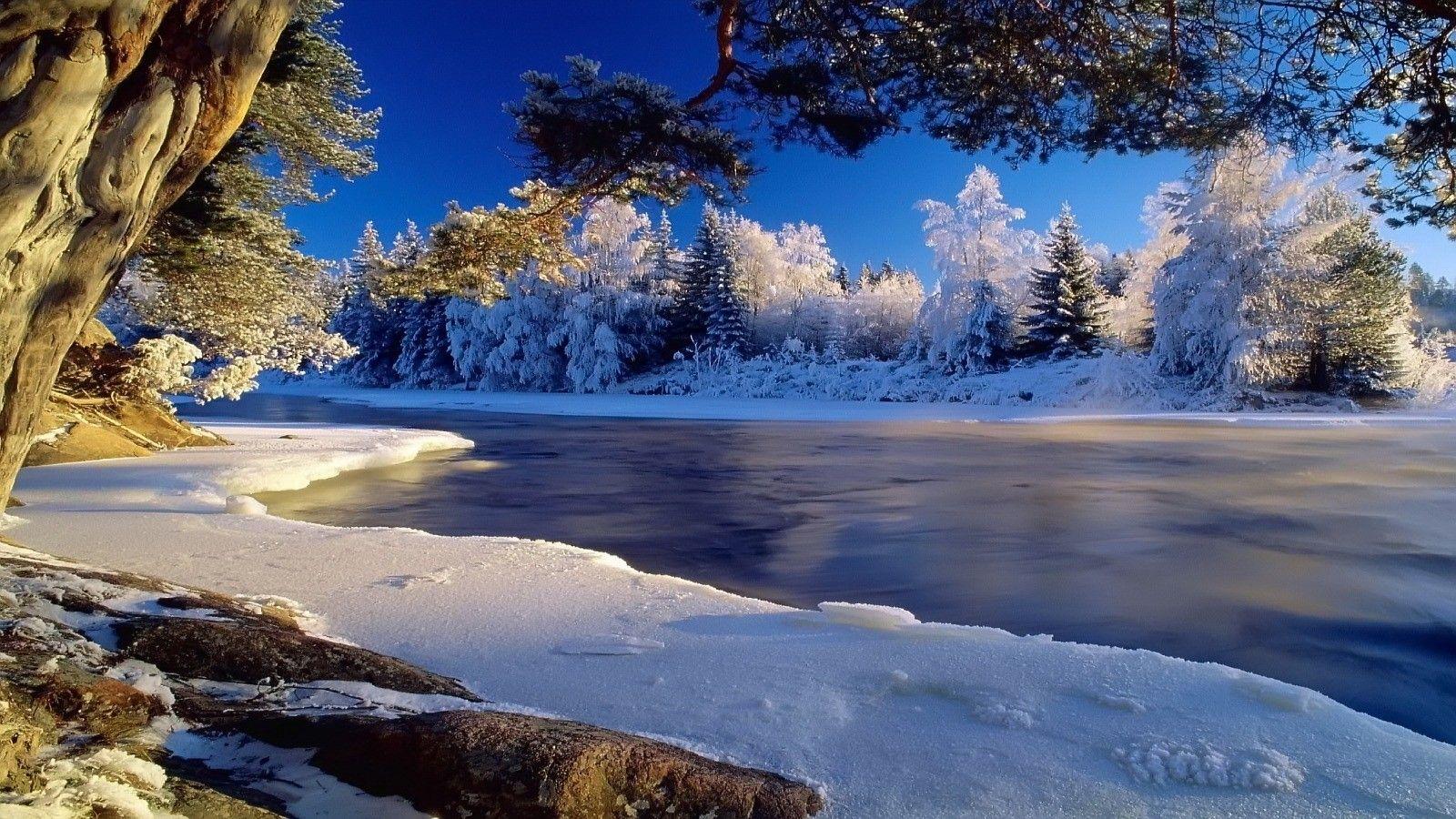 Winter River Wallpapers Top Free Winter River Backgrounds Wallpaperaccess