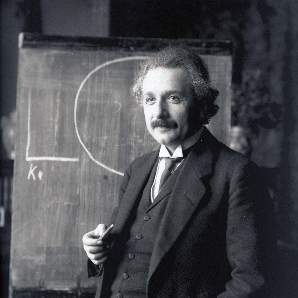 1024x1024 Albert Einstein Portraits iPad Wallpaper Free Download