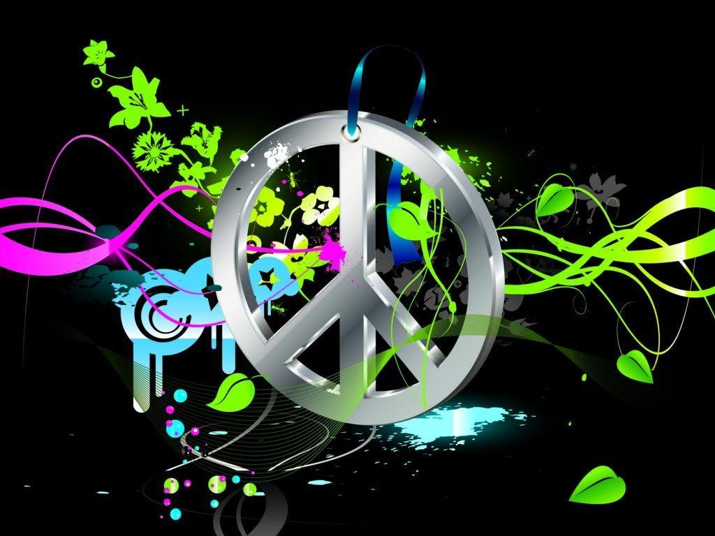 Download Floral Peace Symbol Wallpaper | Wallpapers.com