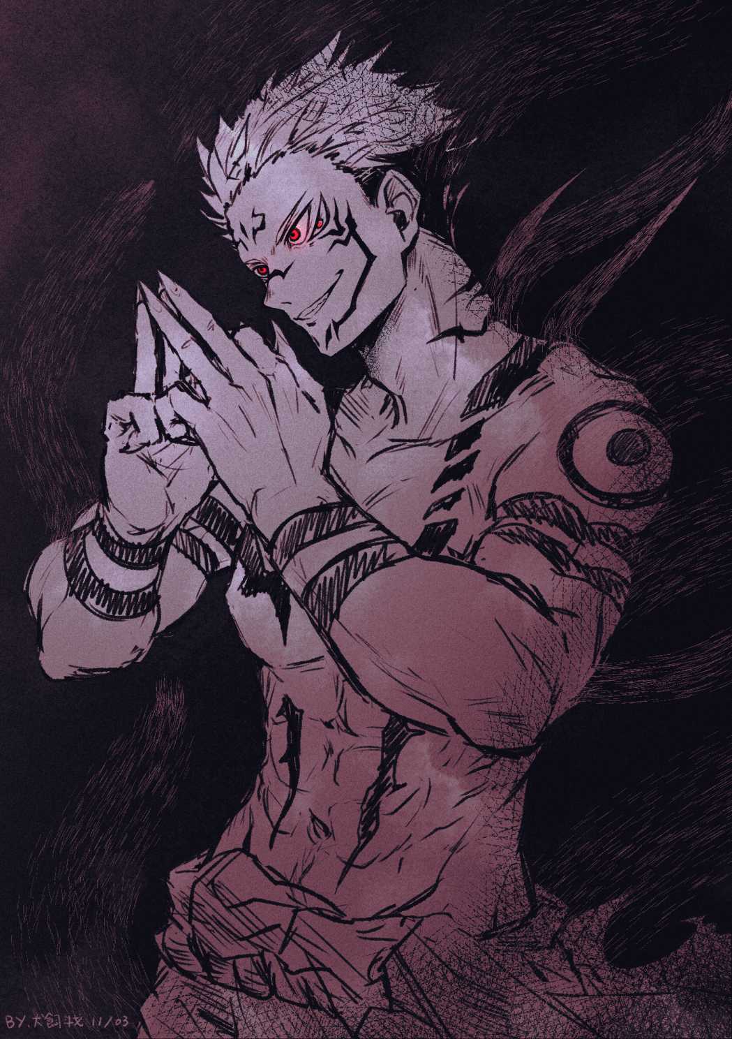 1049x1488 Sukuna HD Wallpaper