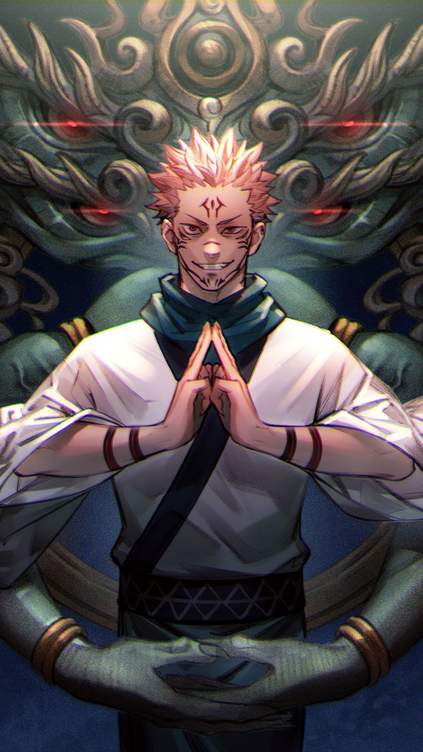 1440x2560 Sukuna Wallpaper 4K, 5K, Jujutsu Kaisen