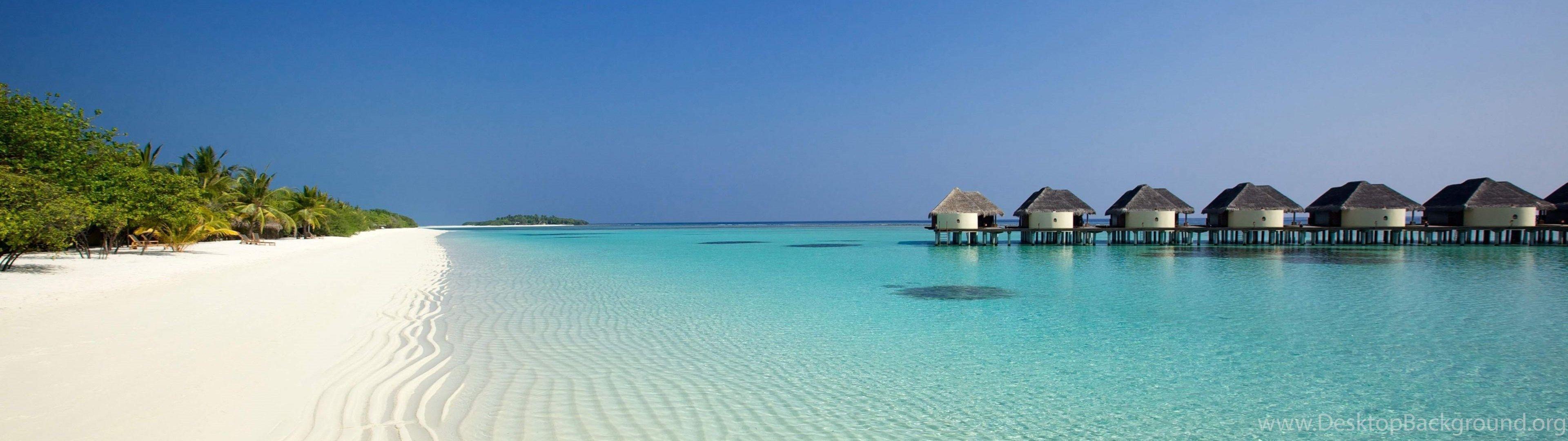 3840x1080 Dual Wide Beach Wallpaper HD, Desktop Background 3840x1200 Desktop Background