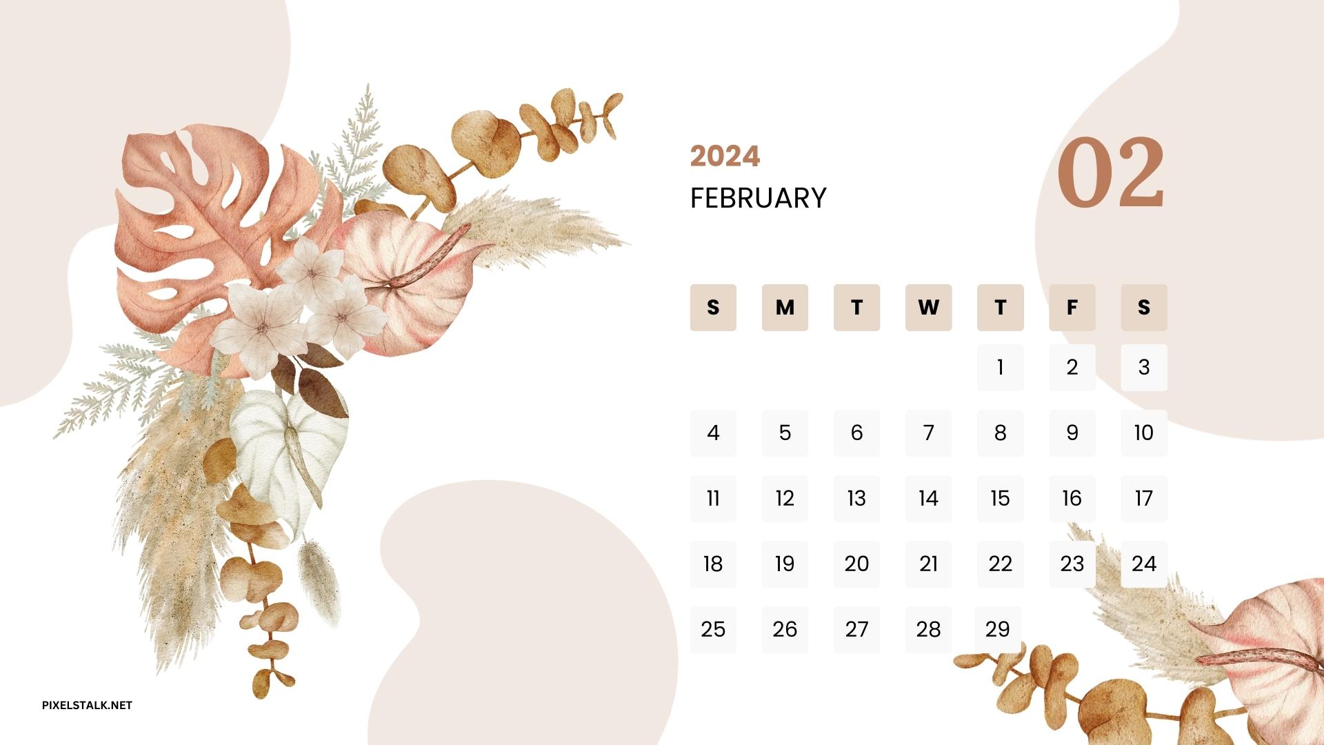 February 2024 Calendar Wallpapers Top Free February 2024 Calendar