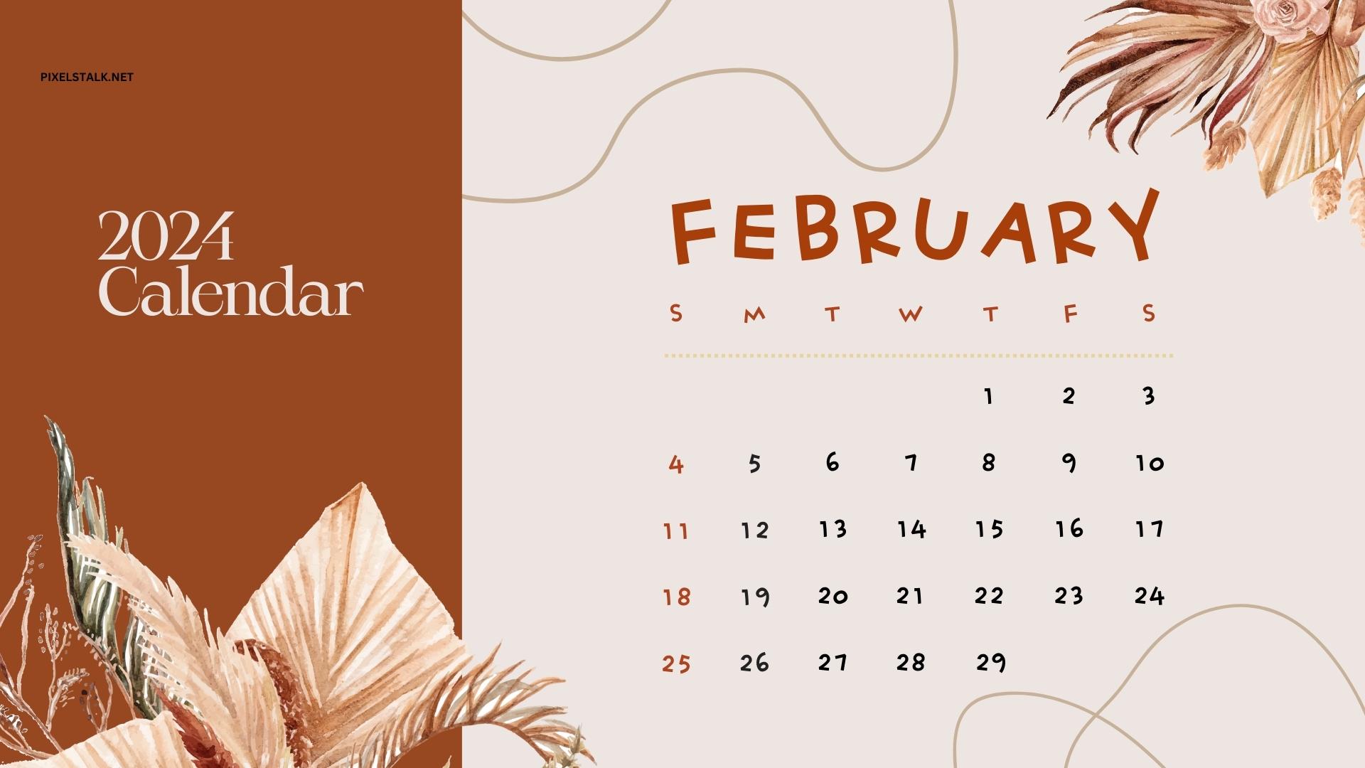 February 2024 Calendar Wallpapers Top Free February 2024 Calendar