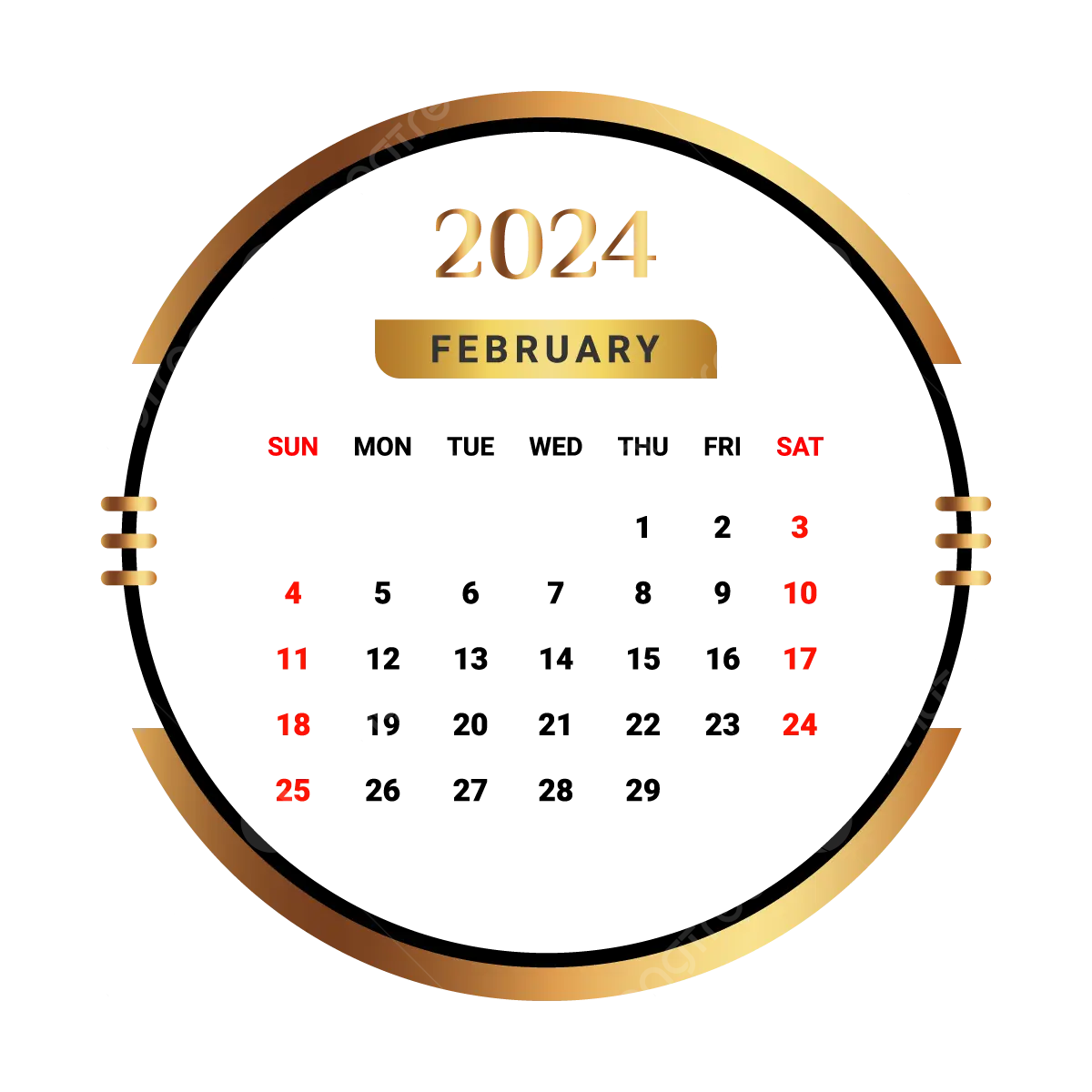 1200x1200 February Month Calendar With