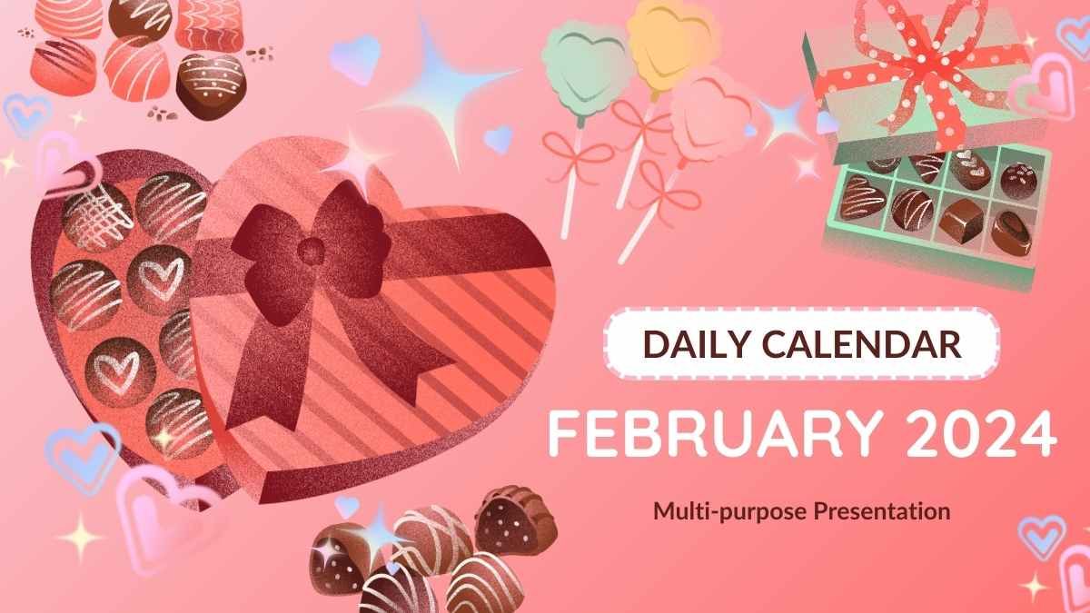 1200x675 Aesthetic February Daily Calendar. Free