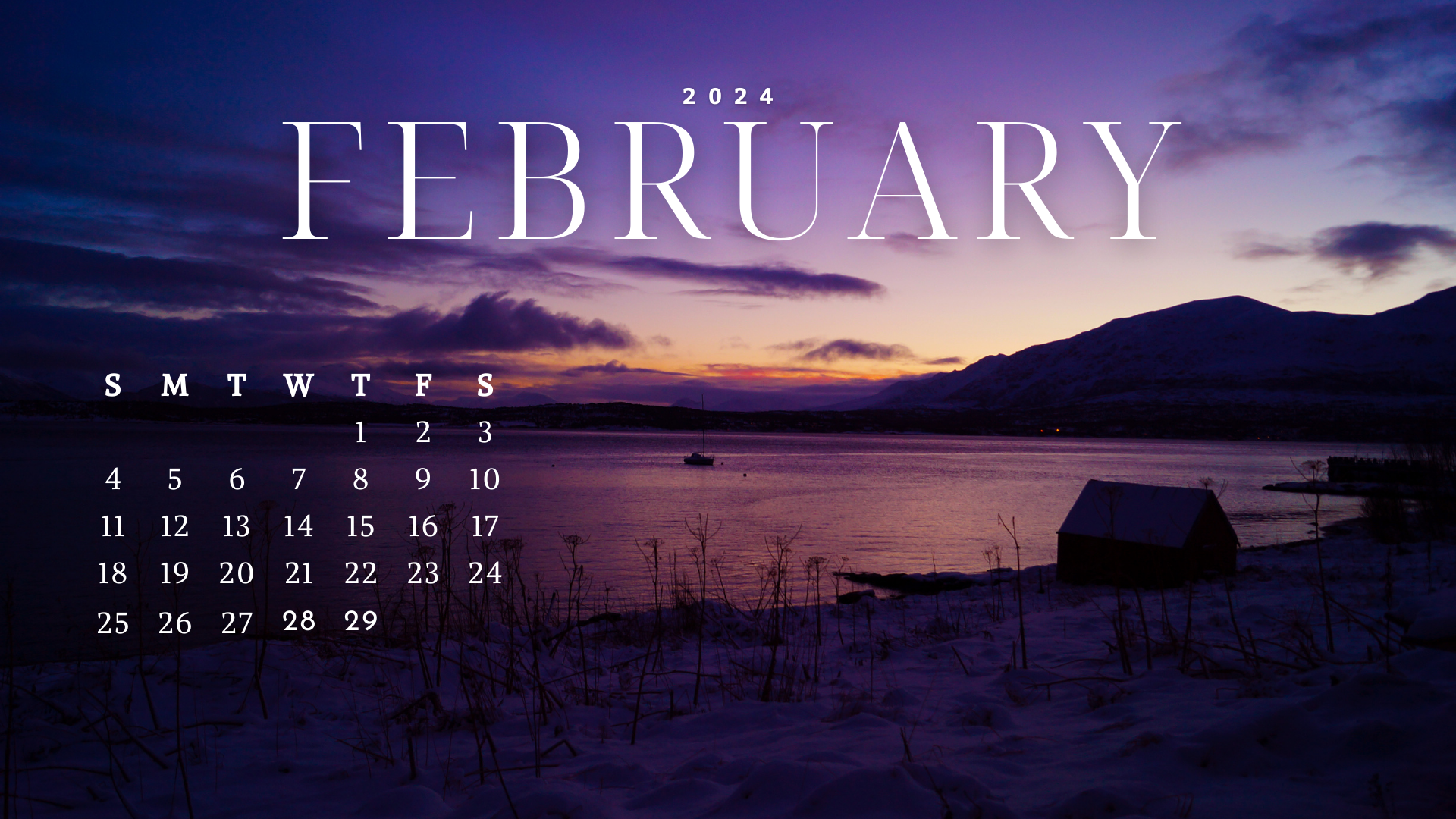 1920x1080 FREE FEBRUARY 2024 DESKTOP CALENDAR