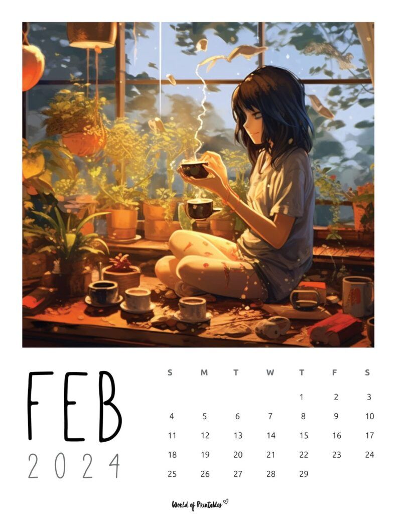 791x1024 Free Printable February 2024 Calendars