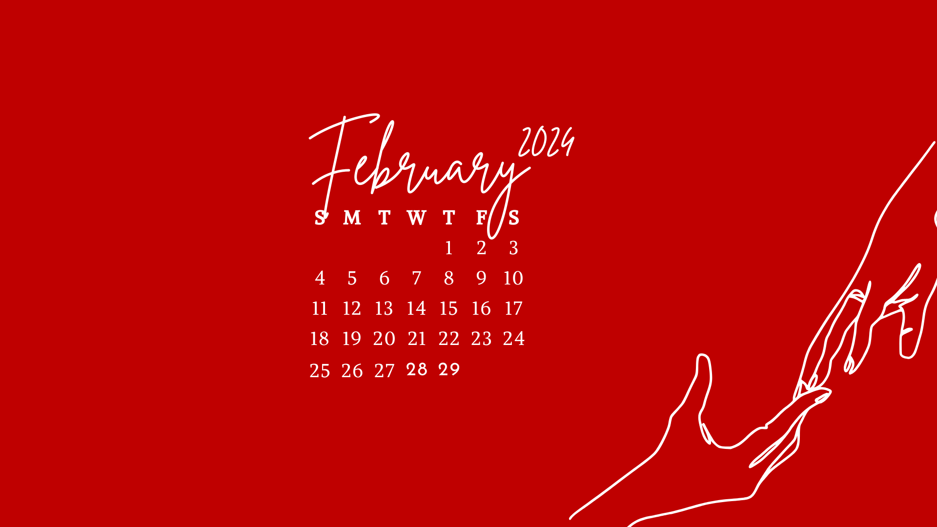 1920x1080 FREE FEBRUARY 2024 DESKTOP CALENDAR