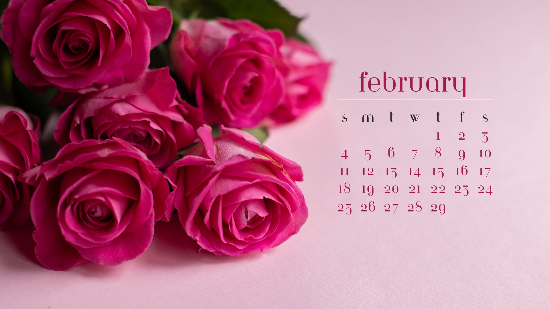 1920x1080 FREE FEBRUARY 2024 DESKTOP CALENDAR