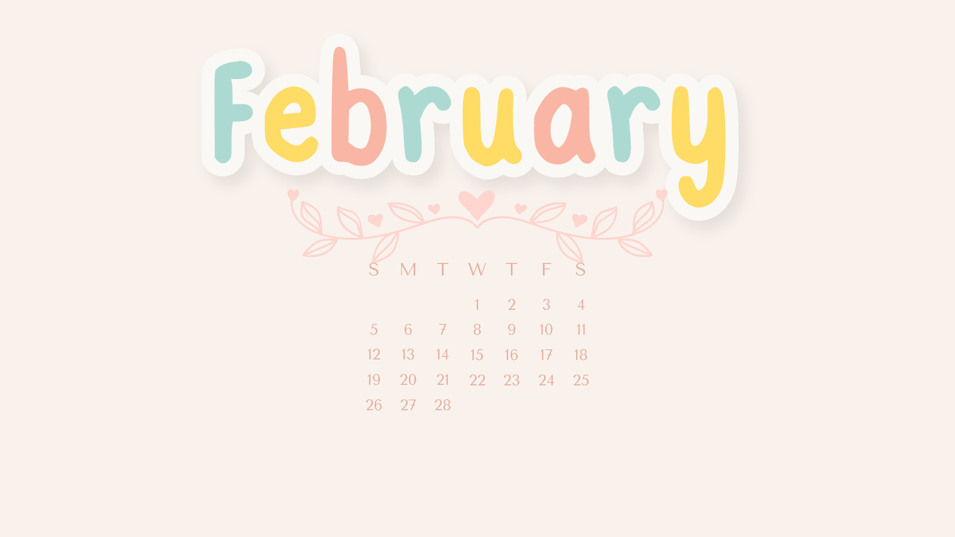 1920x1080 FREE FEBRUARY 2023 DESKTOP CALENDAR
