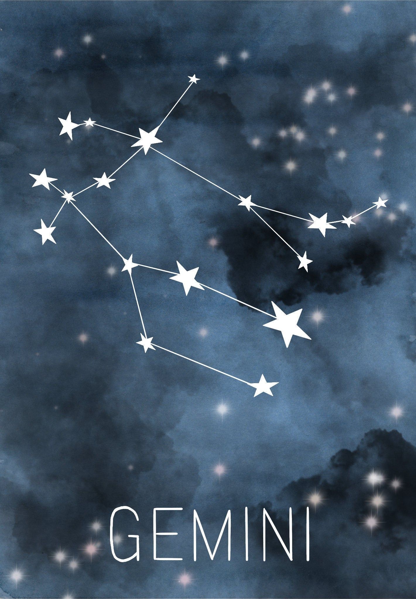 1421x2048 Gemini Constellation Birthday Card