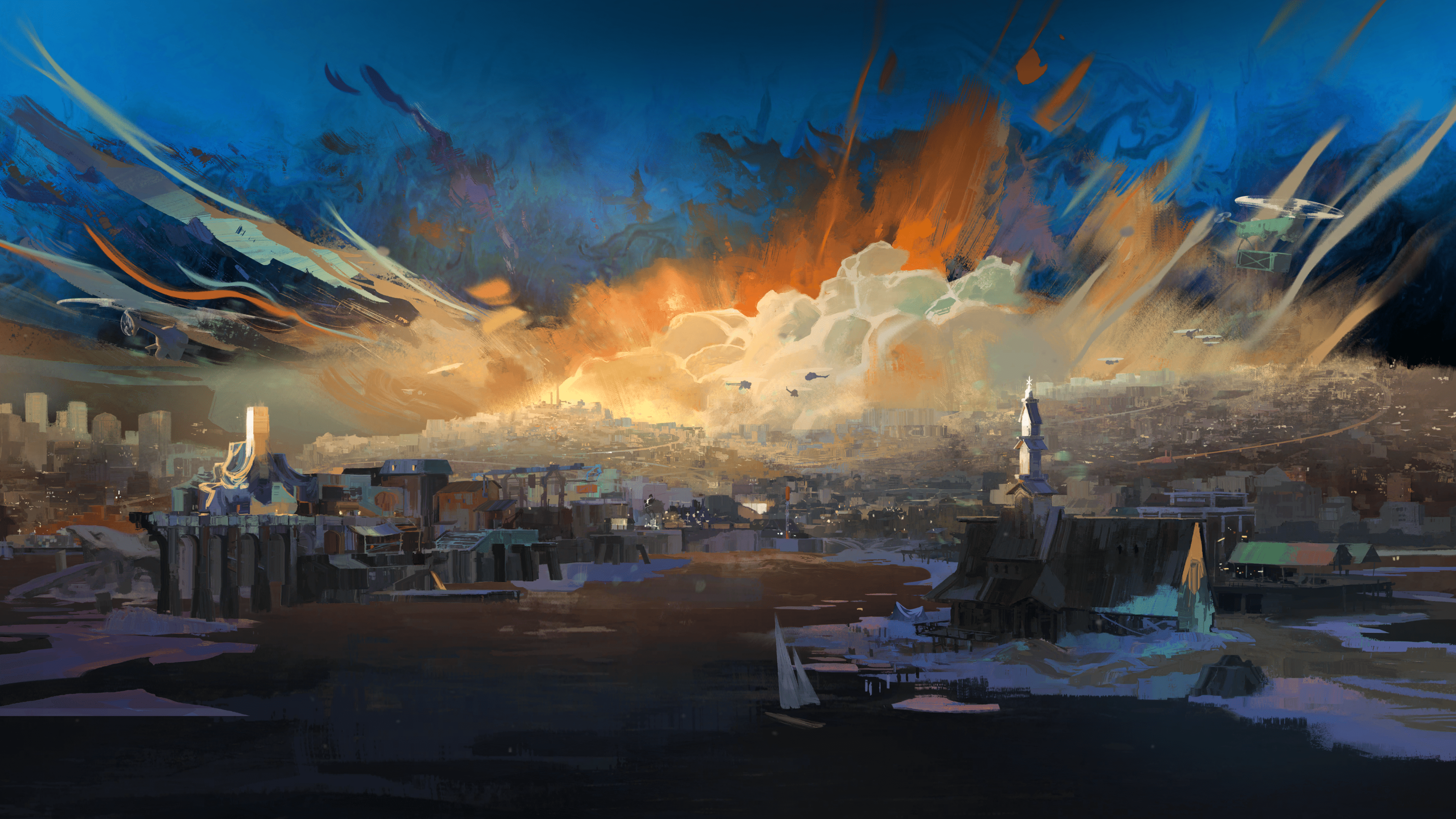 3840x2160 menu art on the Disco Elysium Website