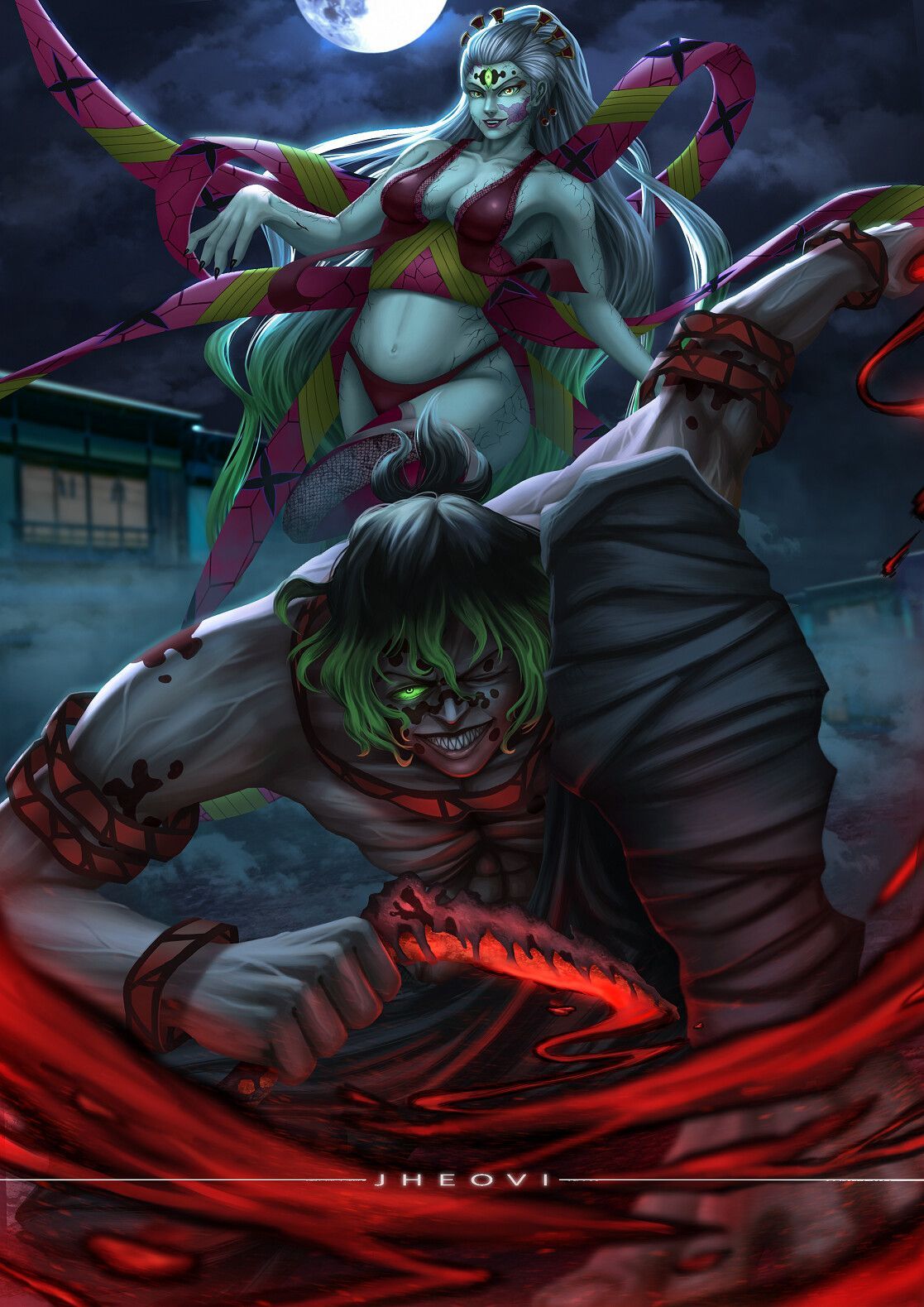 1117x1579 Upper Moon Six: Daki & Gyutaro