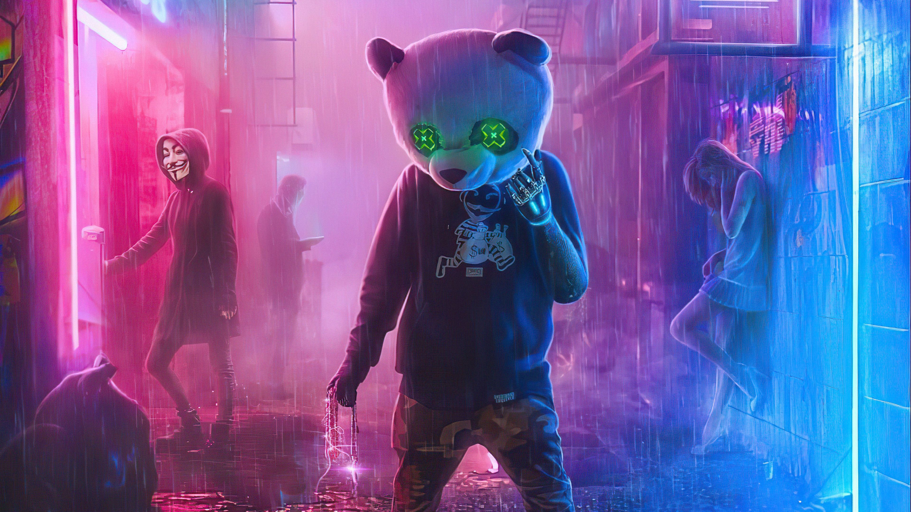 3840x2160 Gangster Panda 4k Wallpaper, HD Artist