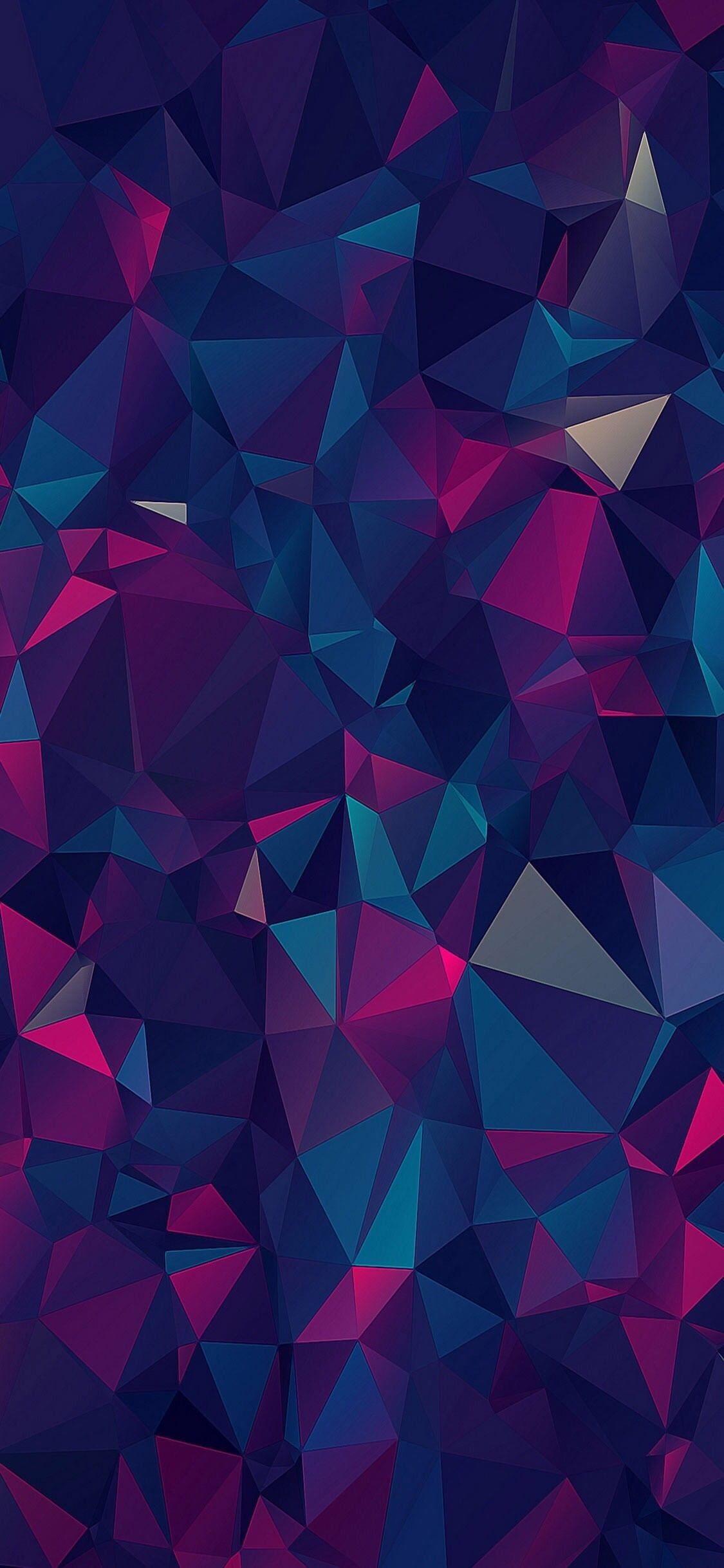 Dark Purple Abstract Shapes 4K phone wallpaper [2610x5655] and