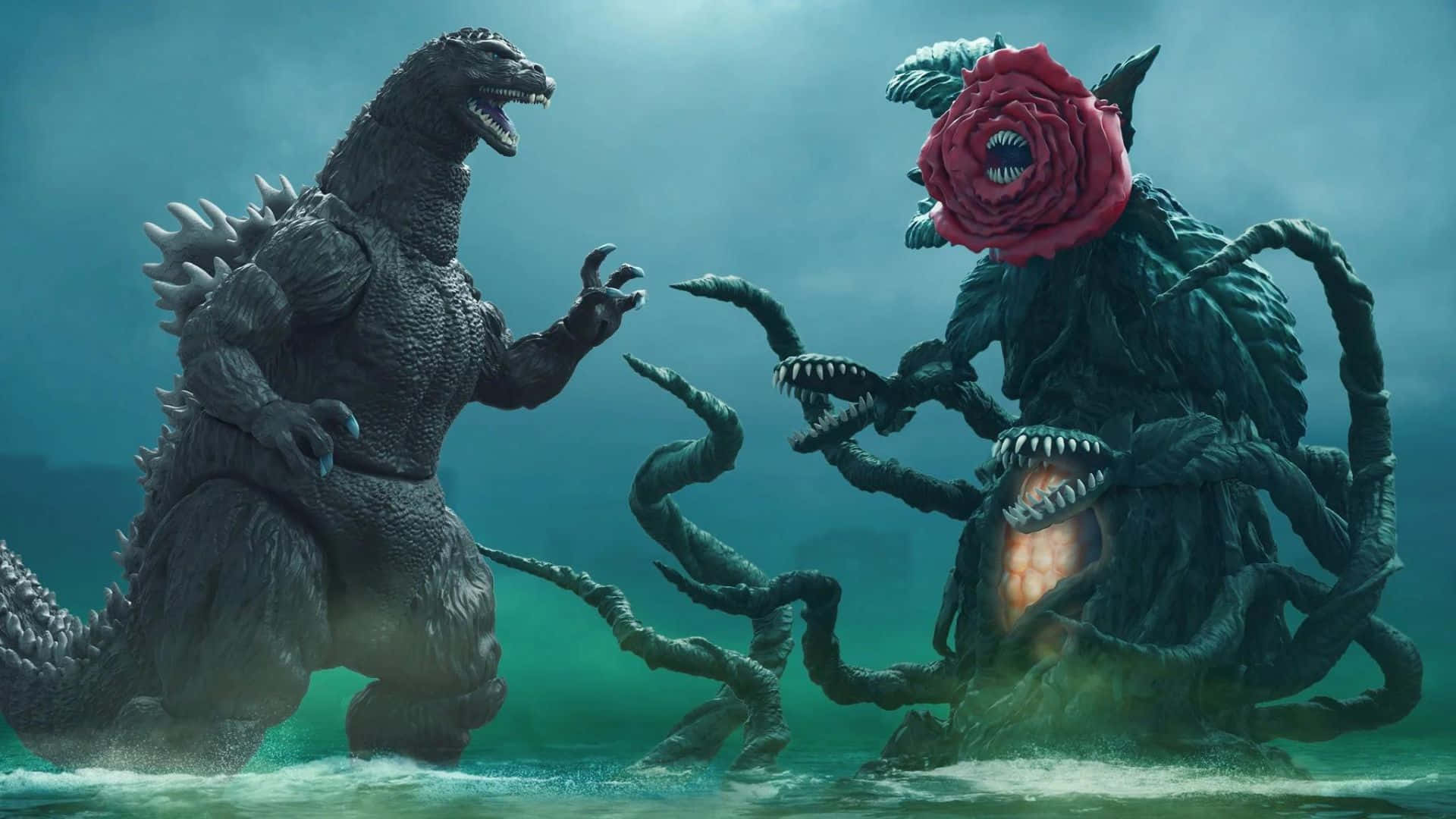 1920x1080 Biollante in an epic battle Wallpaper