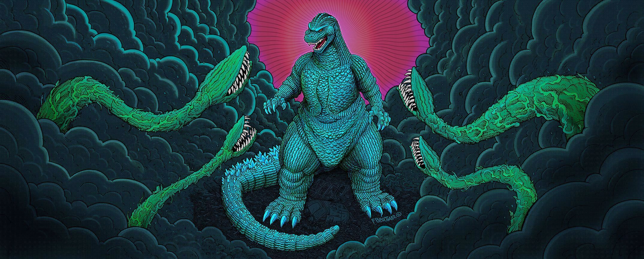 2149x864 New Mondo Godzilla 1989 Premium Statue