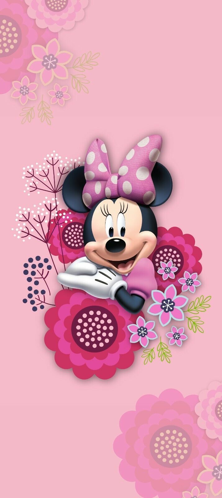 715x1600 Girls pink bedroom Wall mural wallpaper