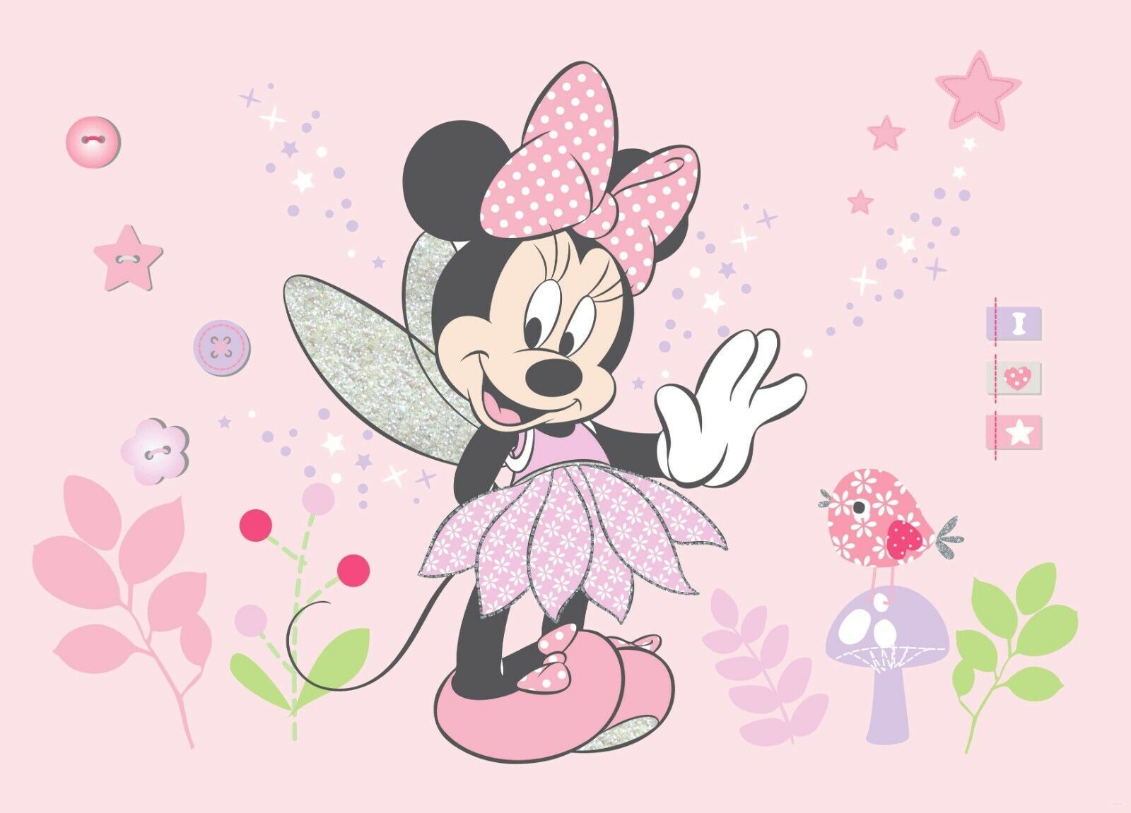 1600x1151 Wall mural wallpaper Minnie Mouse